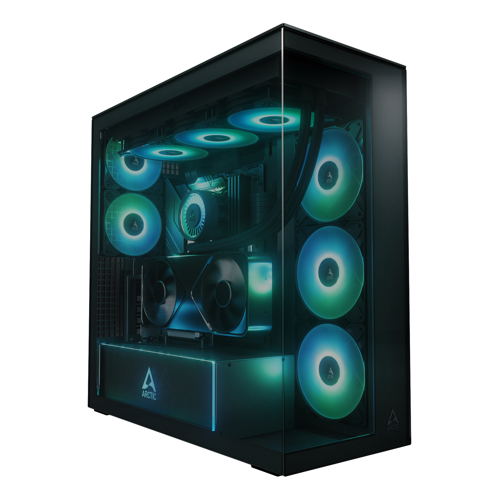 Arctic Geh Xtender Black with GPU Vertical Mount Case ATX