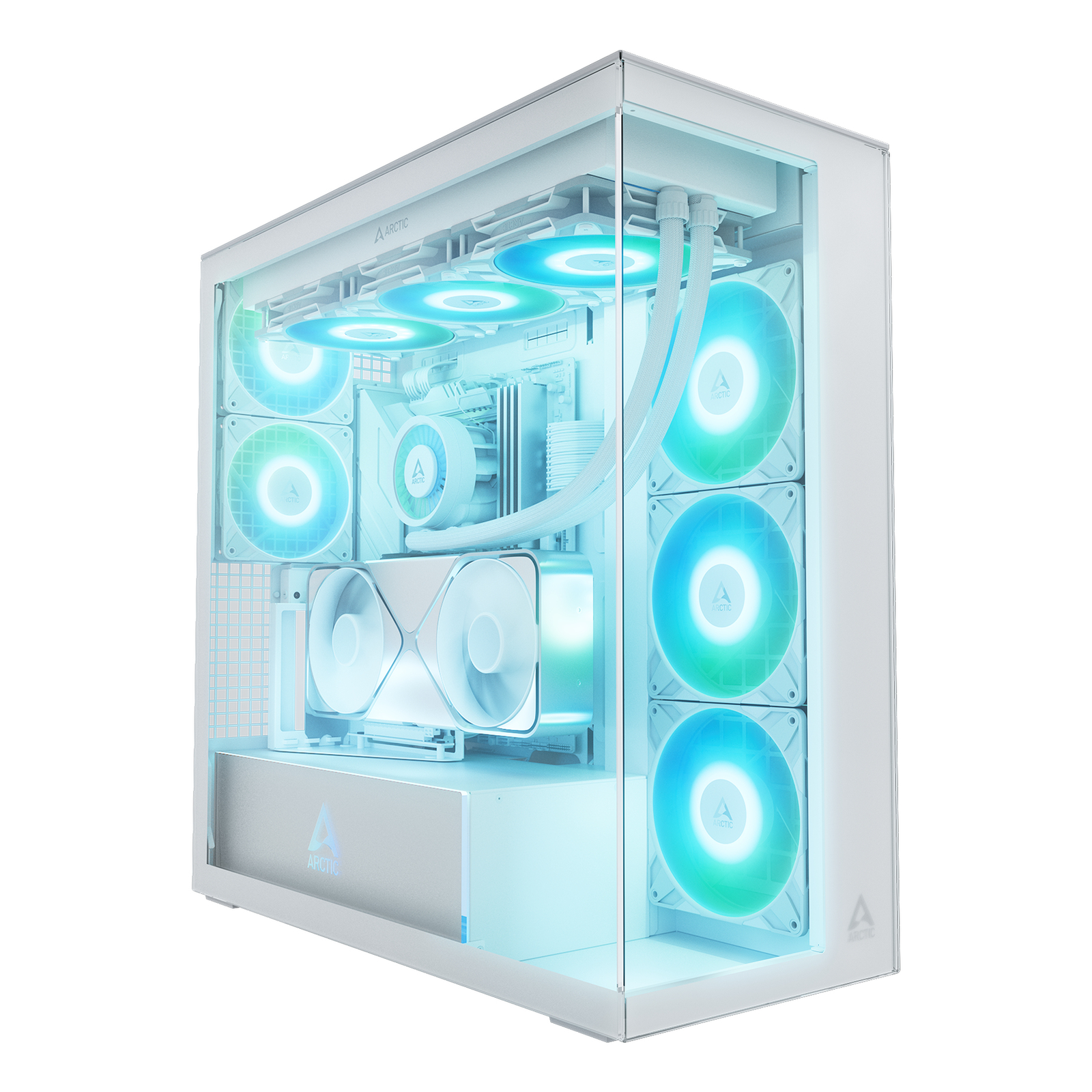 Arctic Geh Xtender White with GPU Vertical Mount Case ATX