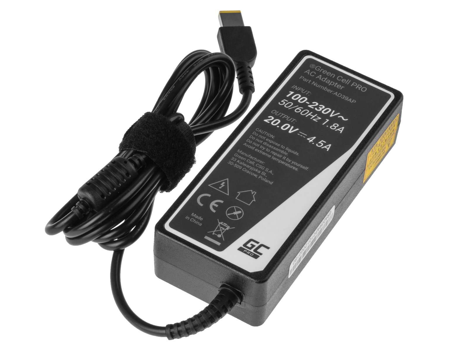 Greencell PRO Laptop Charger for Lenovo G500 G510 Z710 Z51 Z51 20V 4.5A 90W