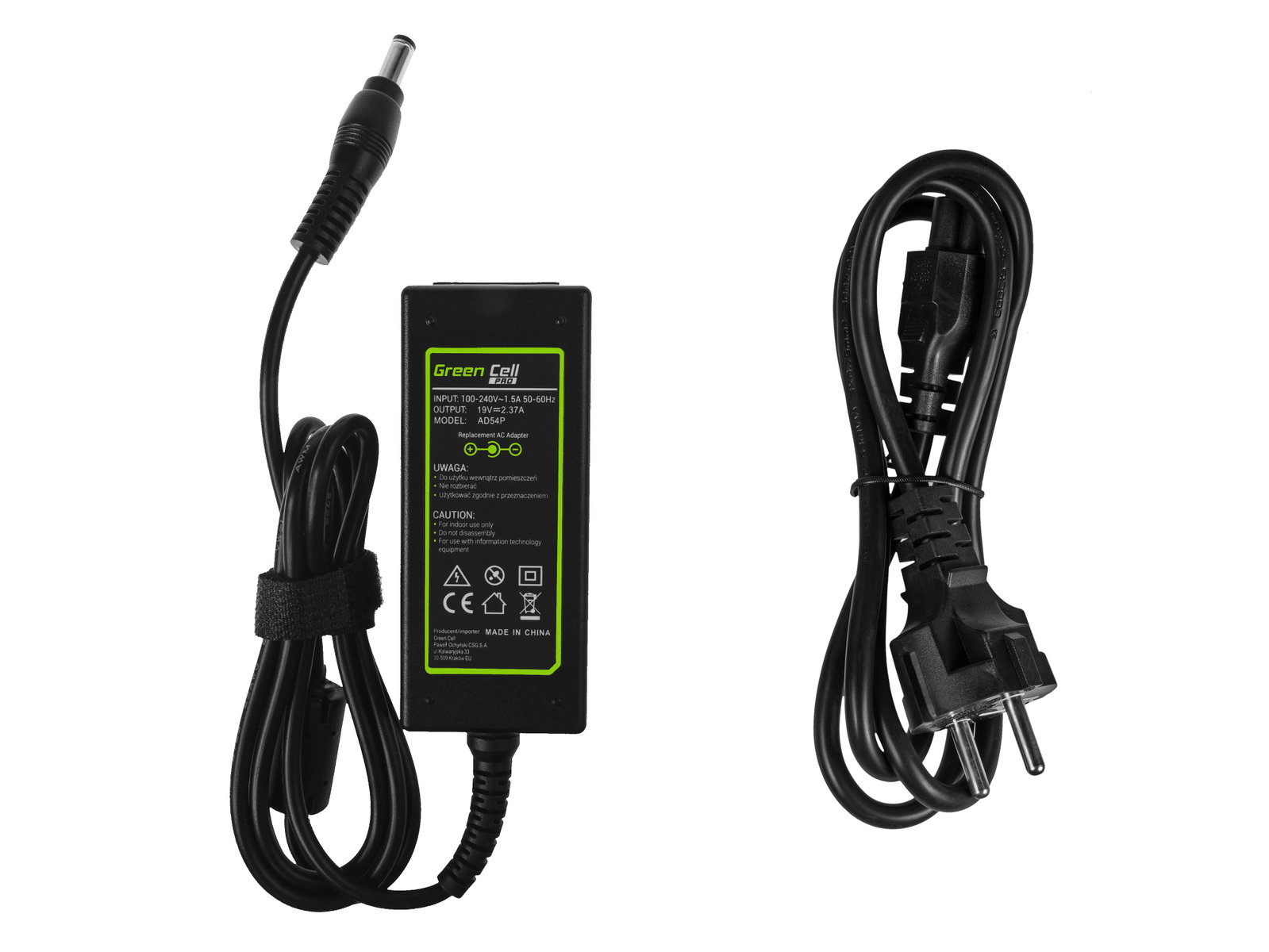 Greencell PRO Laptop Charger for Toshiba Satellite C50D C870D 19V 2.37A 45W