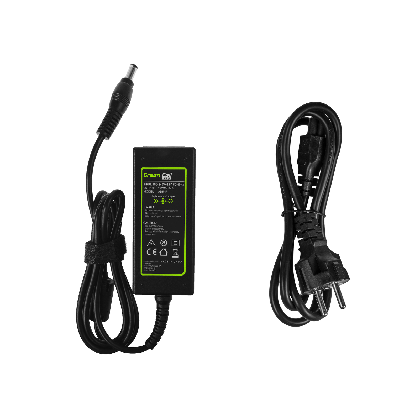Greencell PRO Laptop Charger for Toshiba Satellite C50D C870D 19V 2.37A 45W