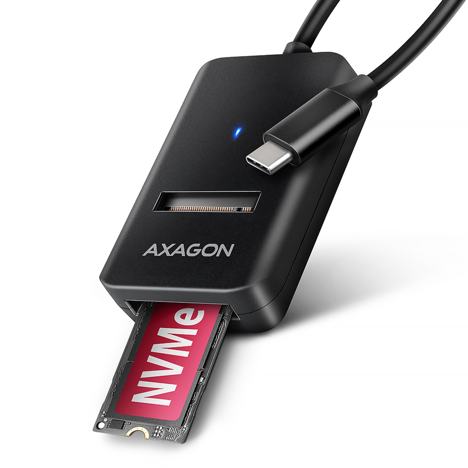 AXAGON ADM2-CM M.2 Adapter USB-C 3.2 Gen2 NVMe SATA SSD