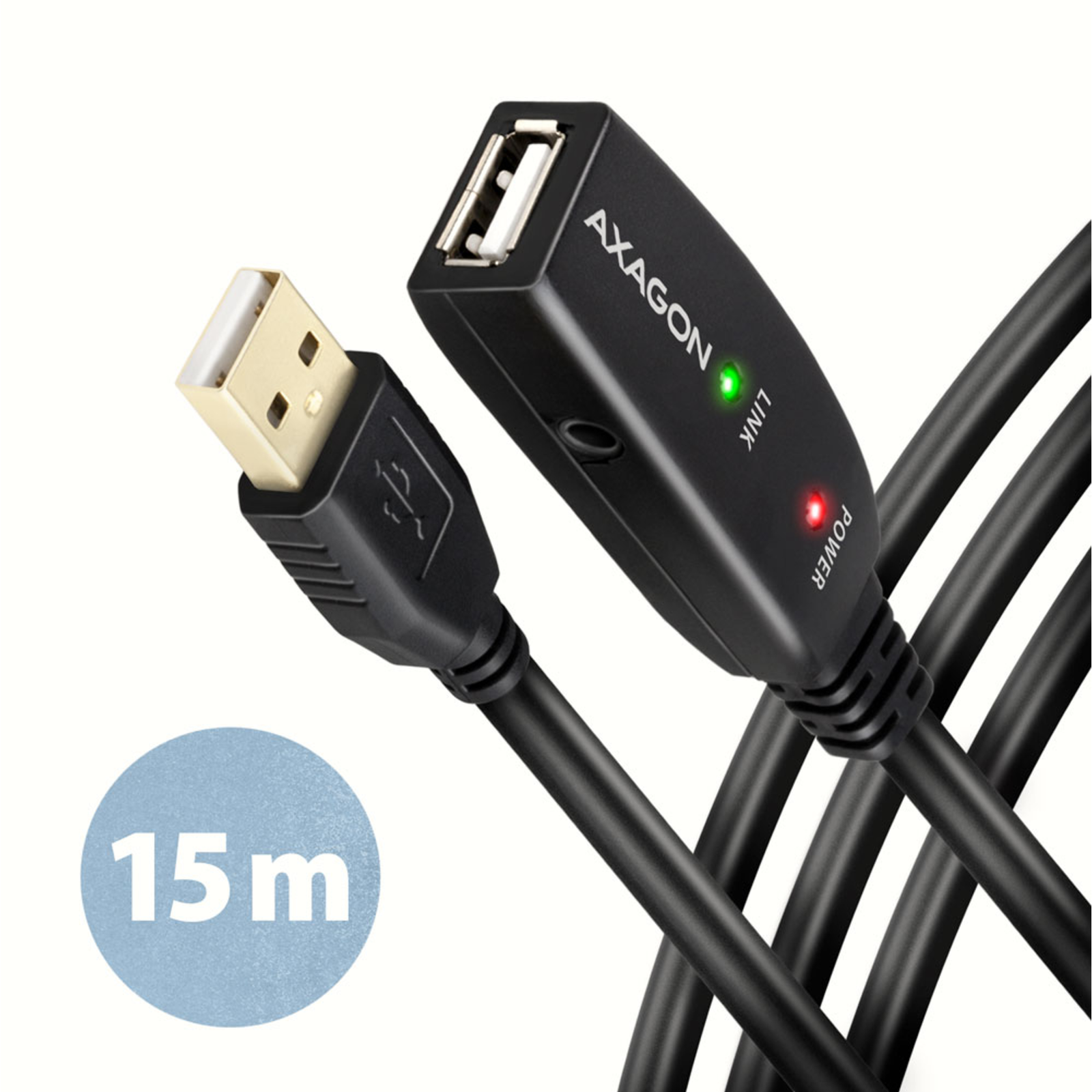 Axagon ADR-215 Active USB 2.0 Extension Cable USB-A Male/female 15m