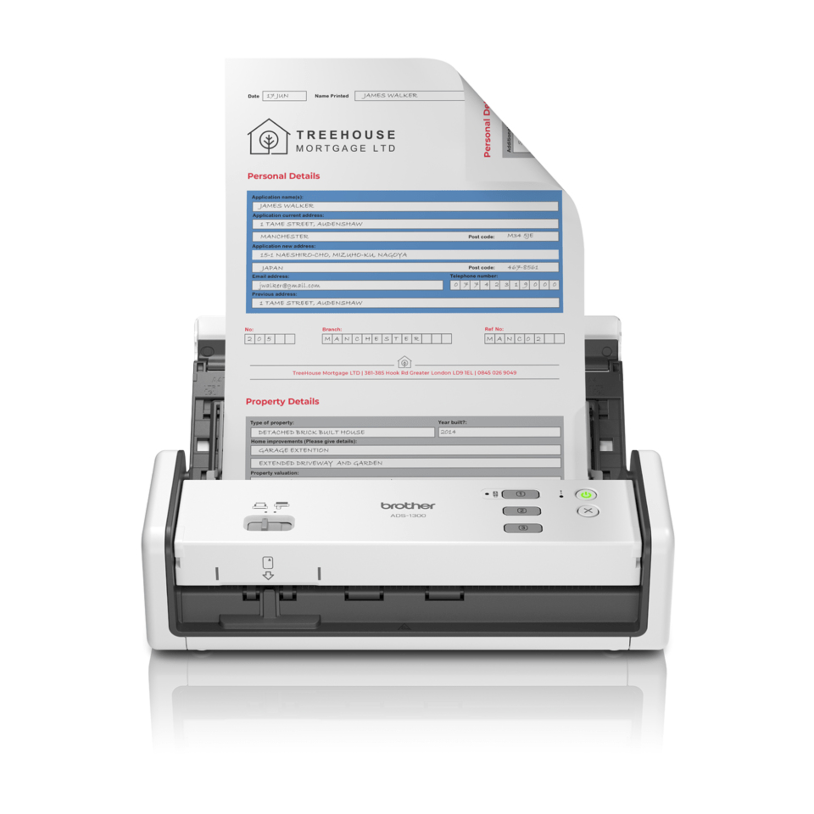 Bredher Scanner ADS-1300 Duplex Document Scanner