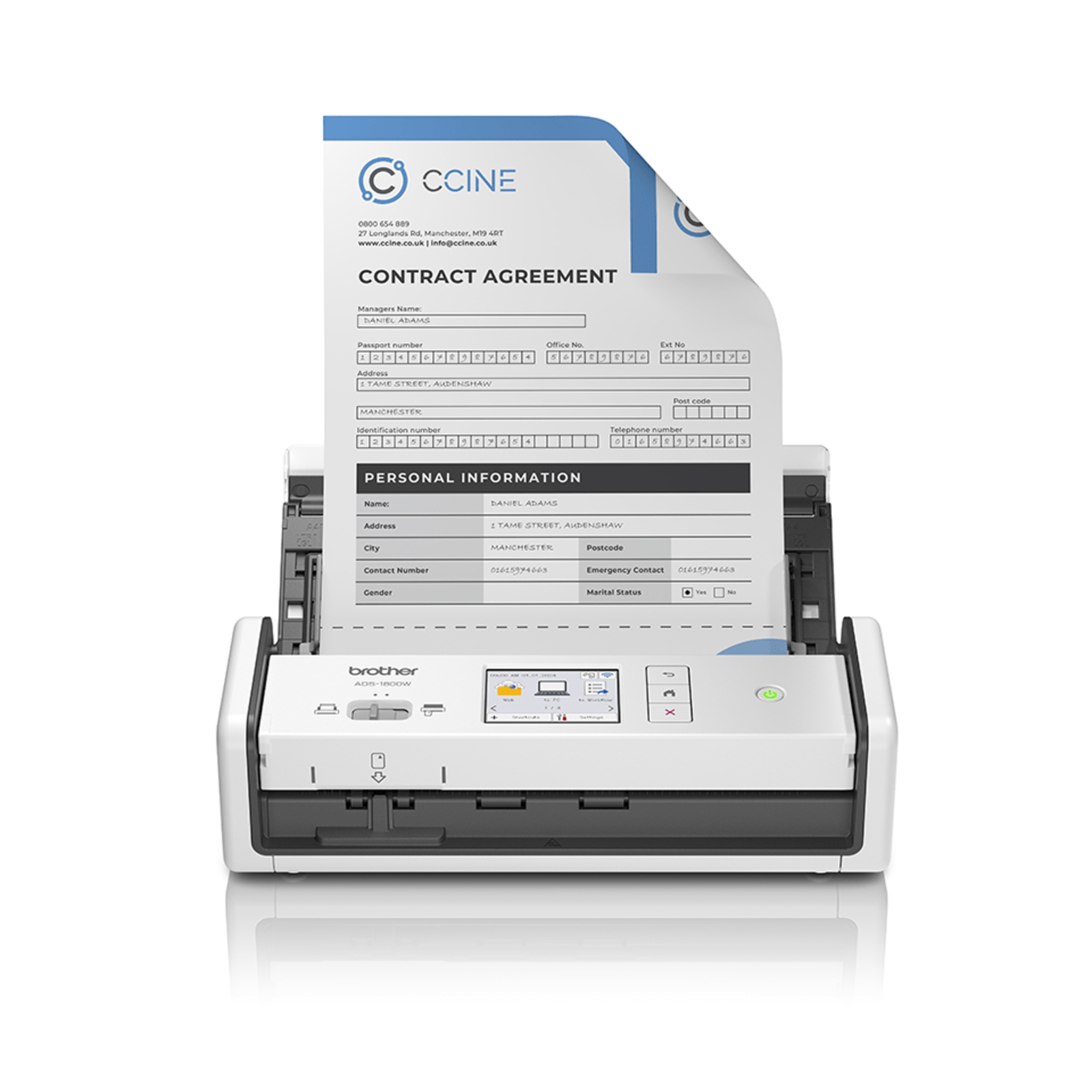 Bredher Scanner ADS-1800W Duplex Document Scanner