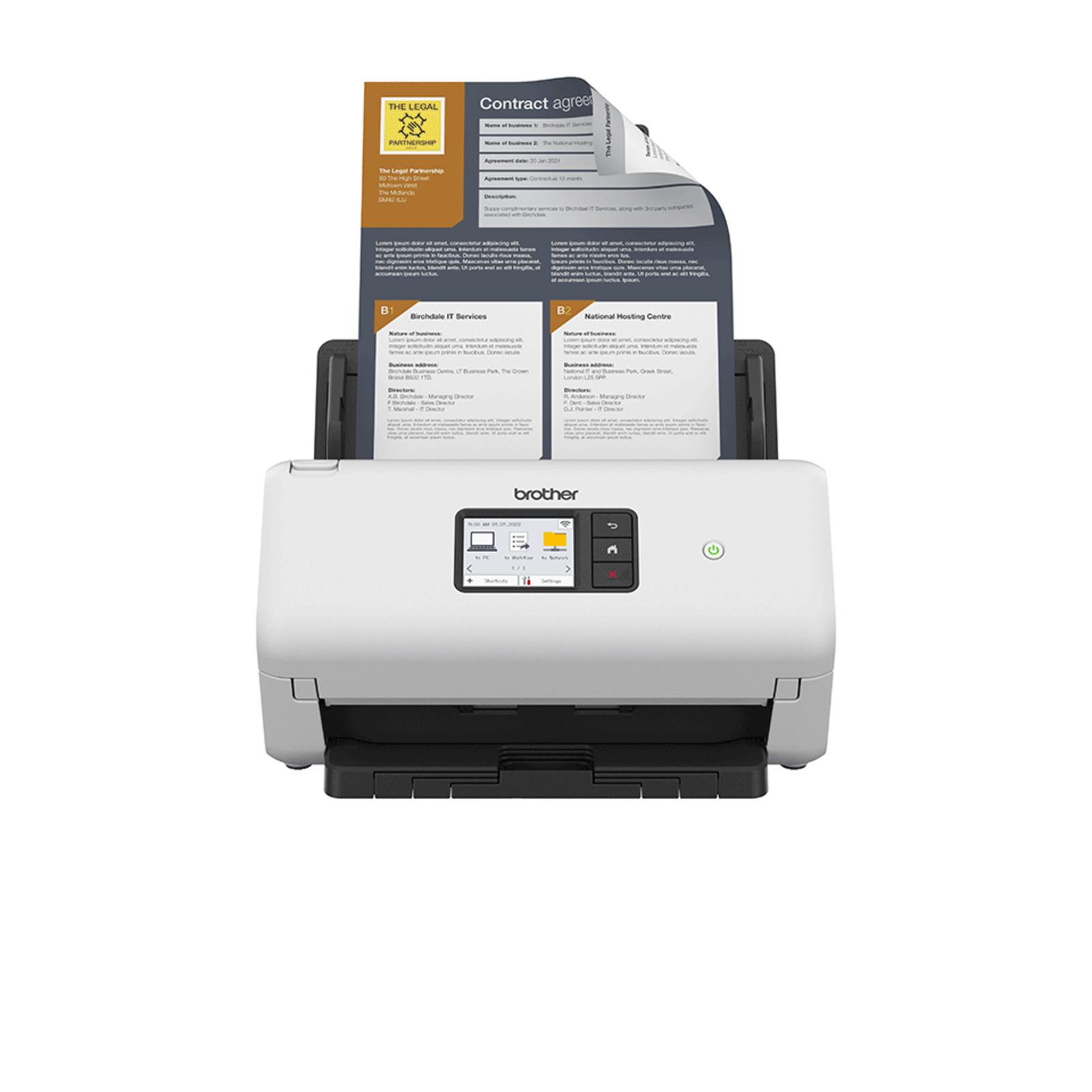 Bredher ADS-4500W Document Scanner Dual CIS Duplex A4 600 Dpi X 600 Dpi