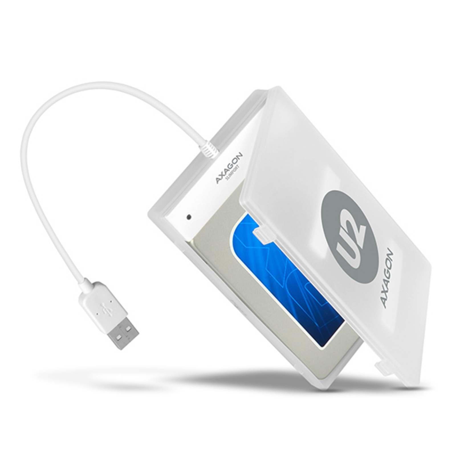 Axagon ADSA-1S USB 2.0 External Enclosure S-ATA 2.5inch (White)