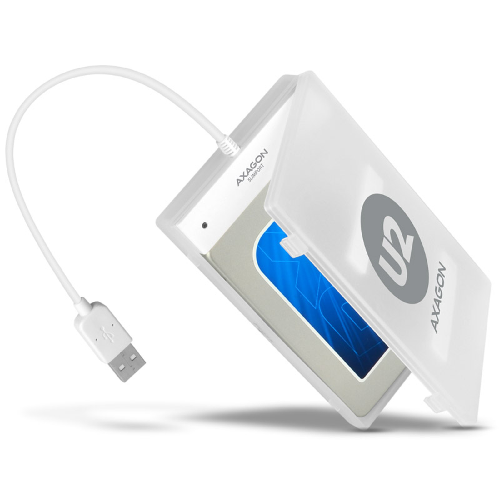 Axagon ADSA-1S USB 2.0 External Enclosure S-ATA 2.5inch (White)