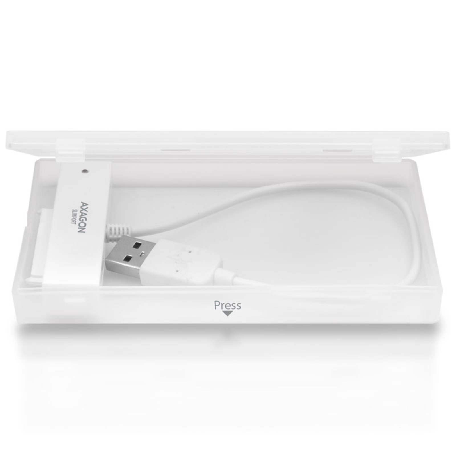 Axagon ADSA-1S USB 2.0 External Enclosure S-ATA 2.5inch (White)