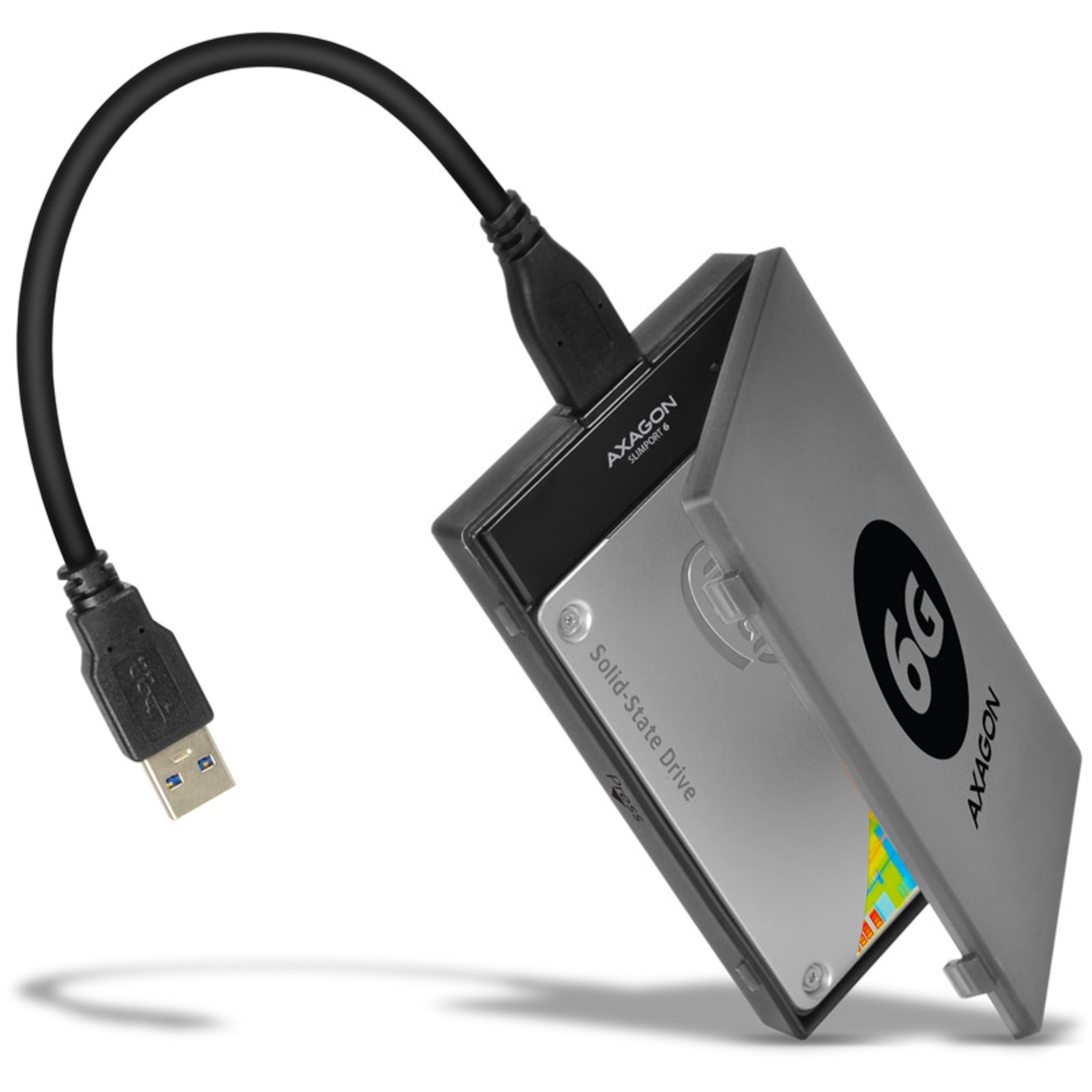 Axagon ADSA-1S6 External Enclosure/USB 3.0 Adapter S-ATA 2.5inch (Grey)
