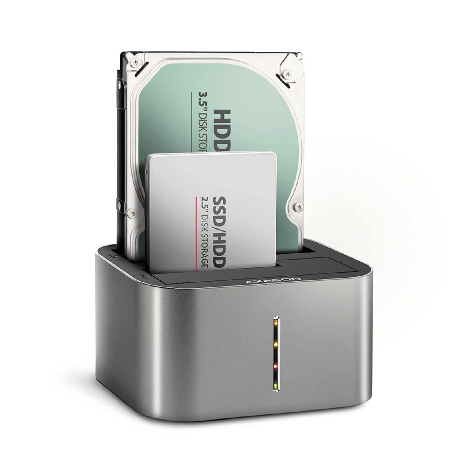 Axagon ADSA-DC USB3.2 Gen1 2x SATA 6G CLONE DUAL HDD Dock Station ASMedia