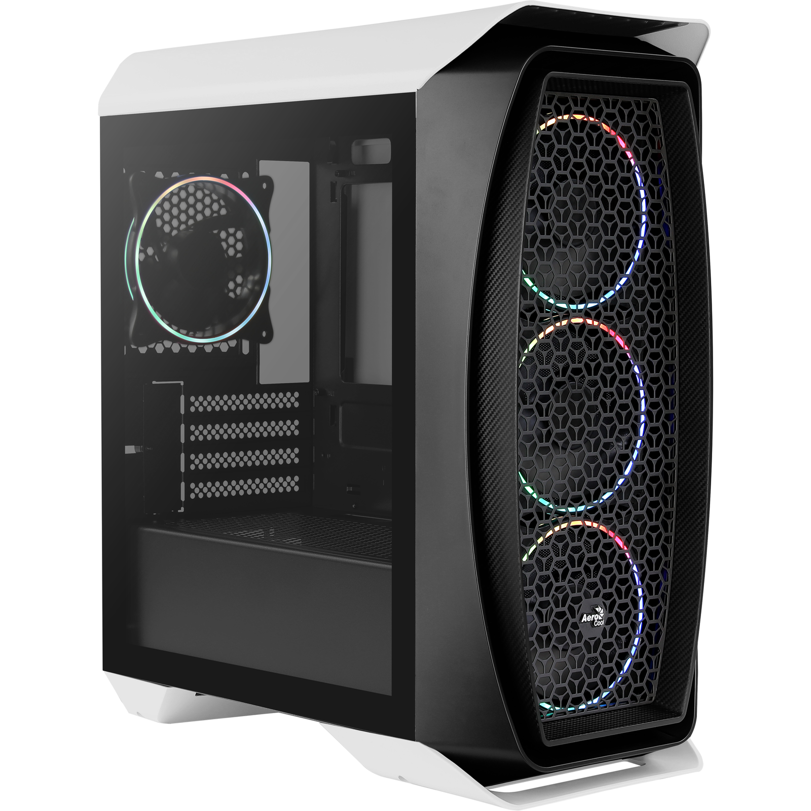 AeroCool MICRO ATX AERO ONE MINI ECLIPSE MINI TOWER Case with GLASS PANEL (WHITE)