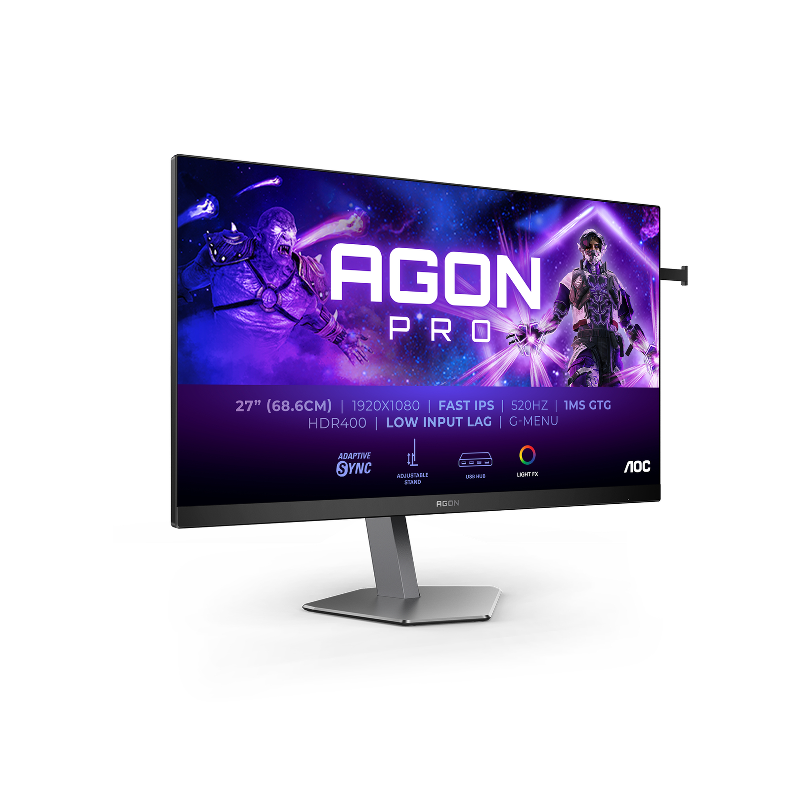 AOC AGON PRO AG276FK Gaming Monitor 68.5 Cm (27) 1920 X 1080 Full HD (1080p) 520 Hz IPS (AG276FK)