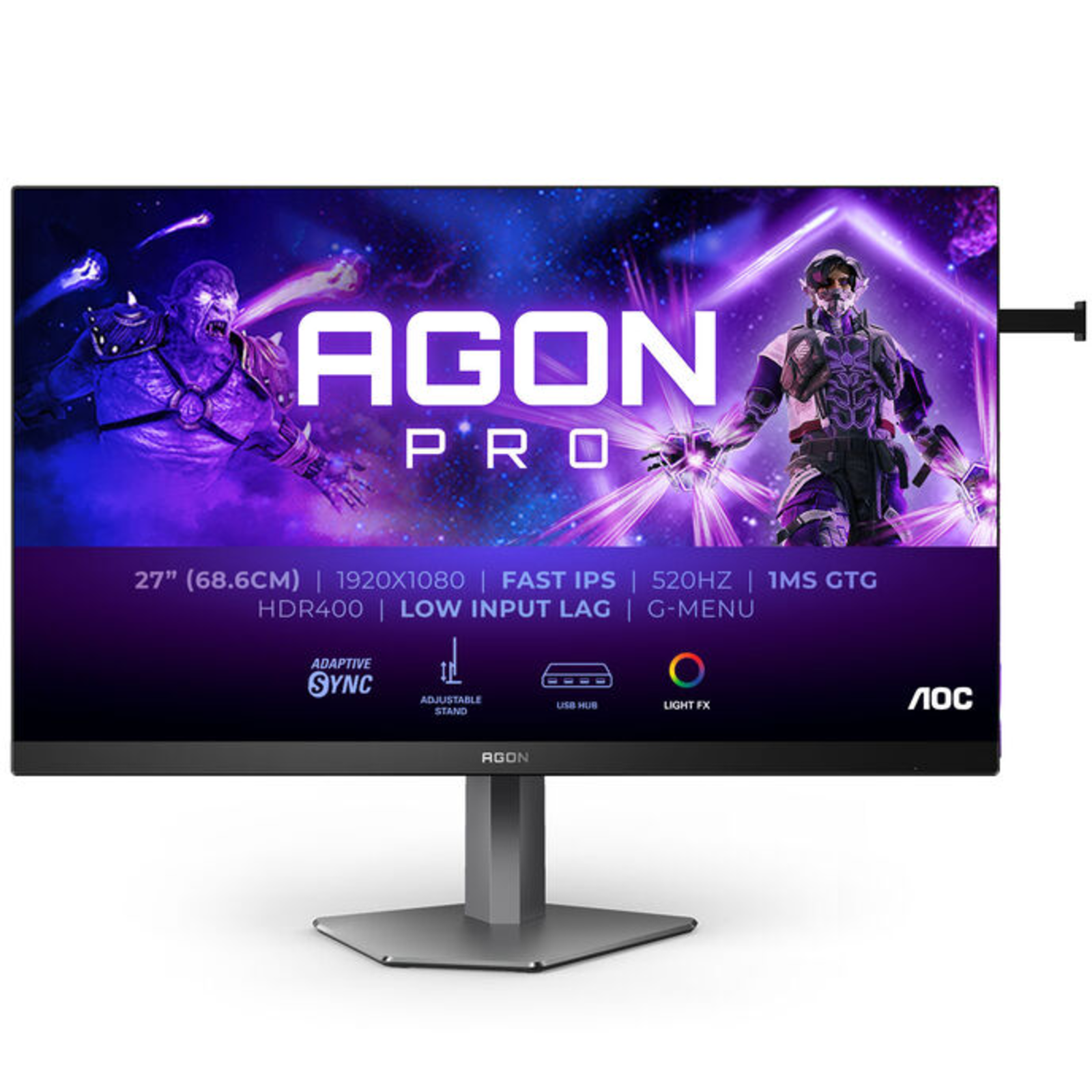 AOC AGON PRO AG276FK Gaming Monitor 68.5 Cm (27) 1920 X 1080 Full HD (1080p) 520 Hz IPS (AG276FK)