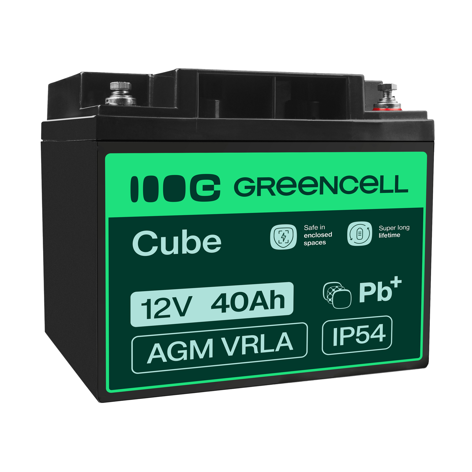 Greencell AGM Battery Lead Acid VRLA 12V 40Ah