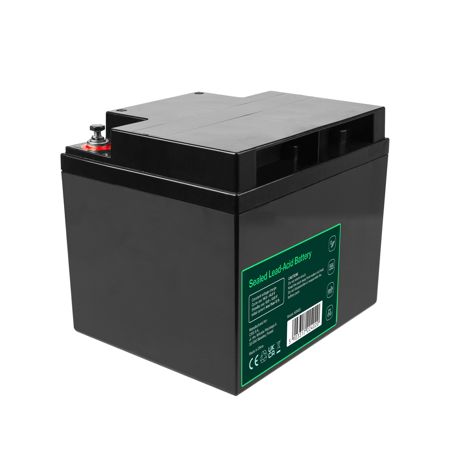 Greencell AGM Battery Lead Acid VRLA 12V 40Ah