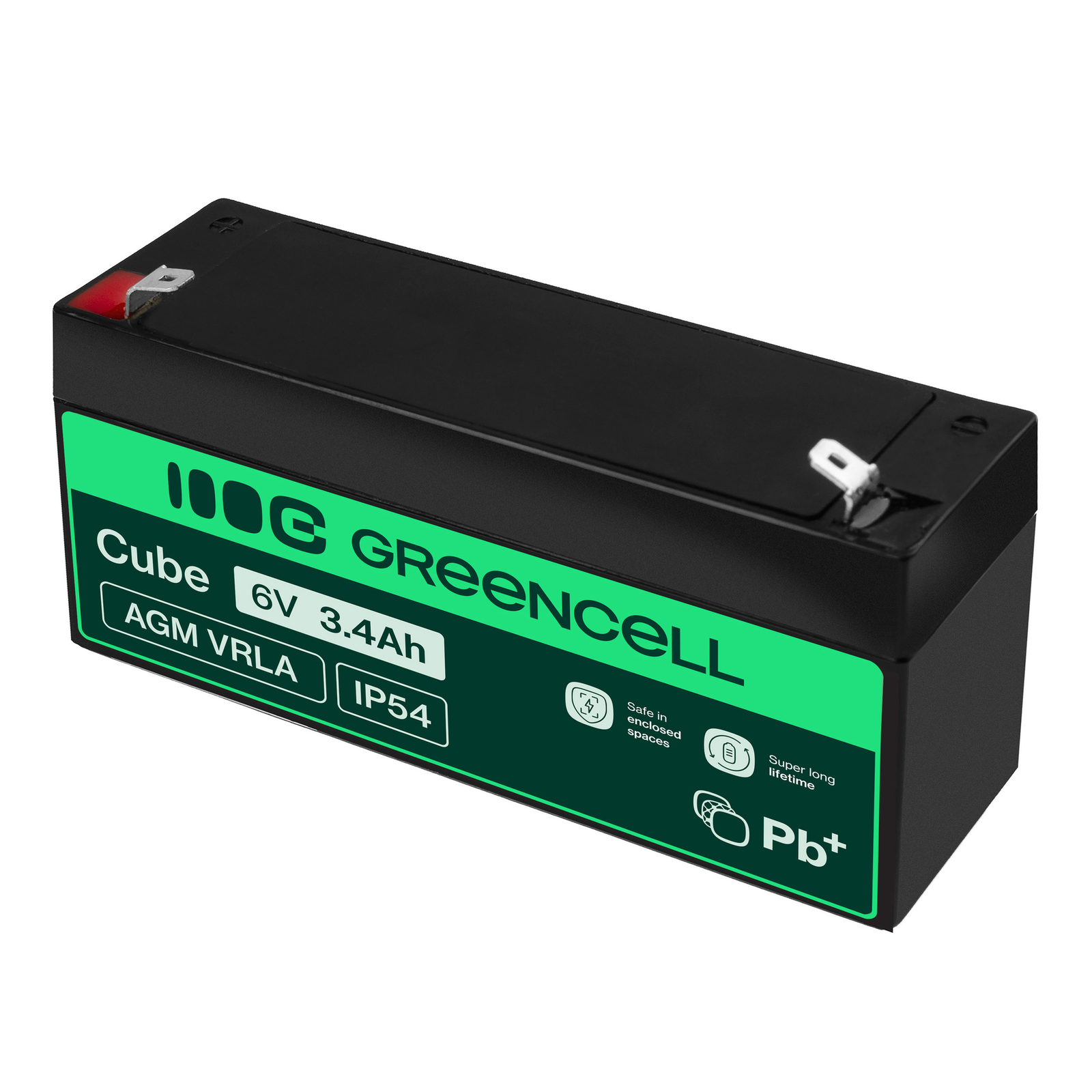 Greencell AGM Battery Lead Acid VRLA 6V 3.4Ah