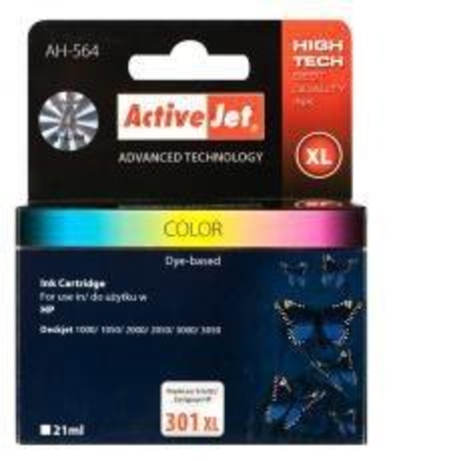 Activejet AH-301CRX Ink Replacement HP 301XL CH564EE Premium 21 Ml Colour