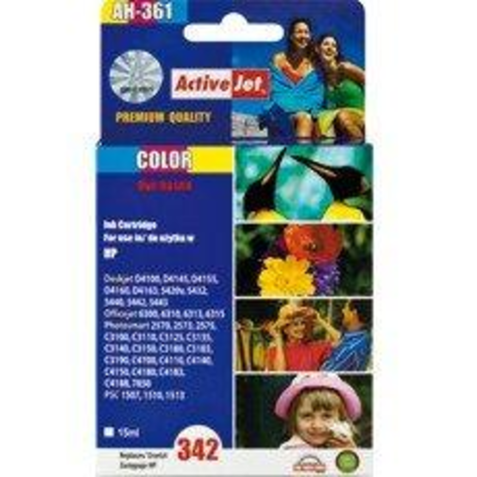 Activejet AH-342R Ink (replacement HP 342 C9361EE Premium 21 Ml Color)