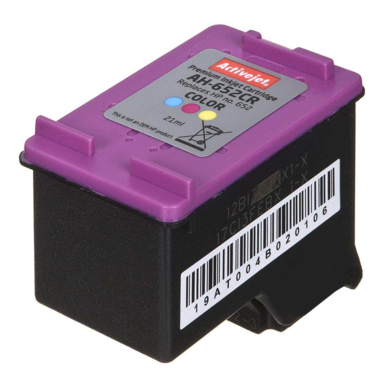 Activejet AH-652CR Ink Replacement HP 652 F6V24AE Premium 21 Ml Colour