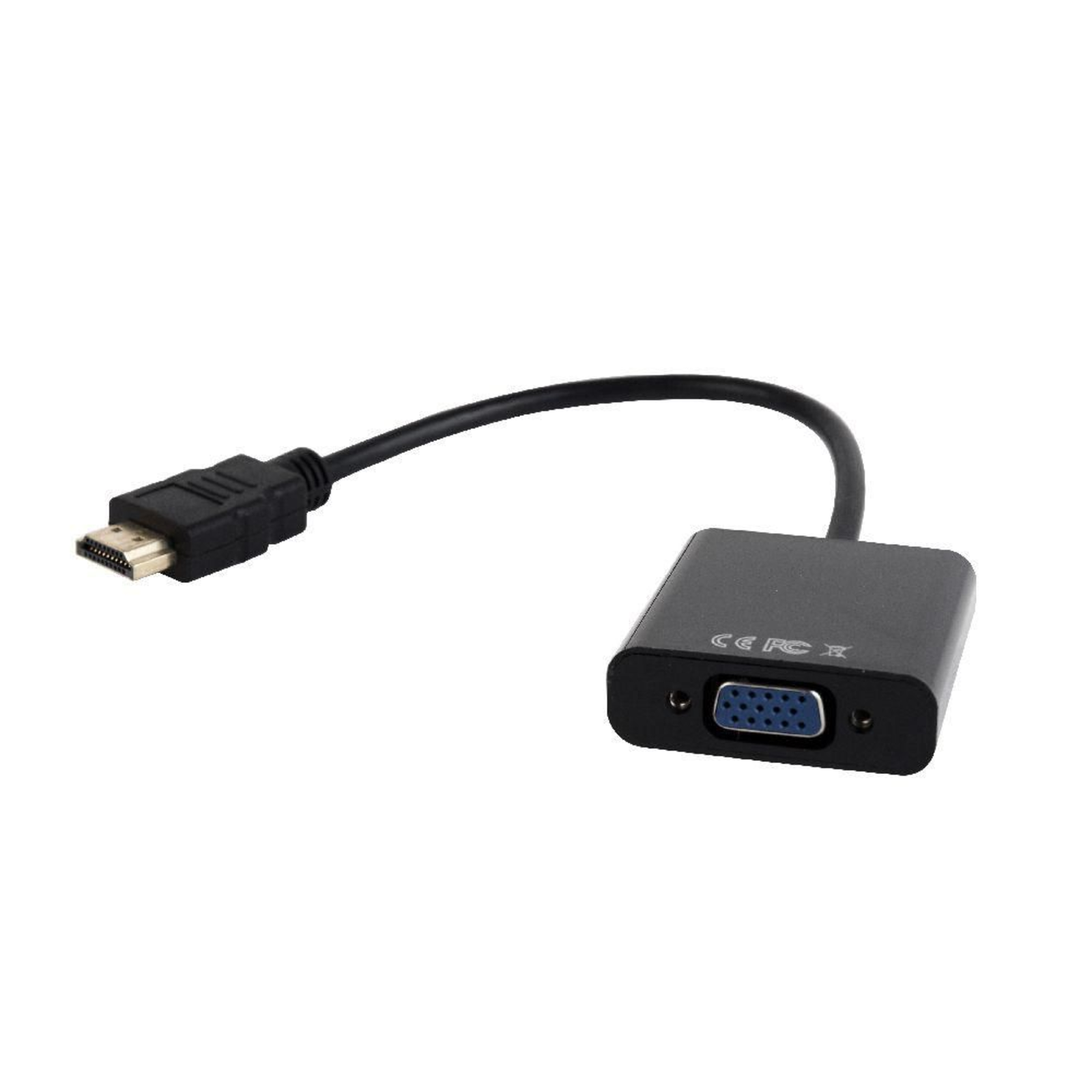 Gembird HDMI Male (Type A) 1.2 to VGA Female (D-sub DE-15) And 3.5mm Female Jack Converter (Black)
