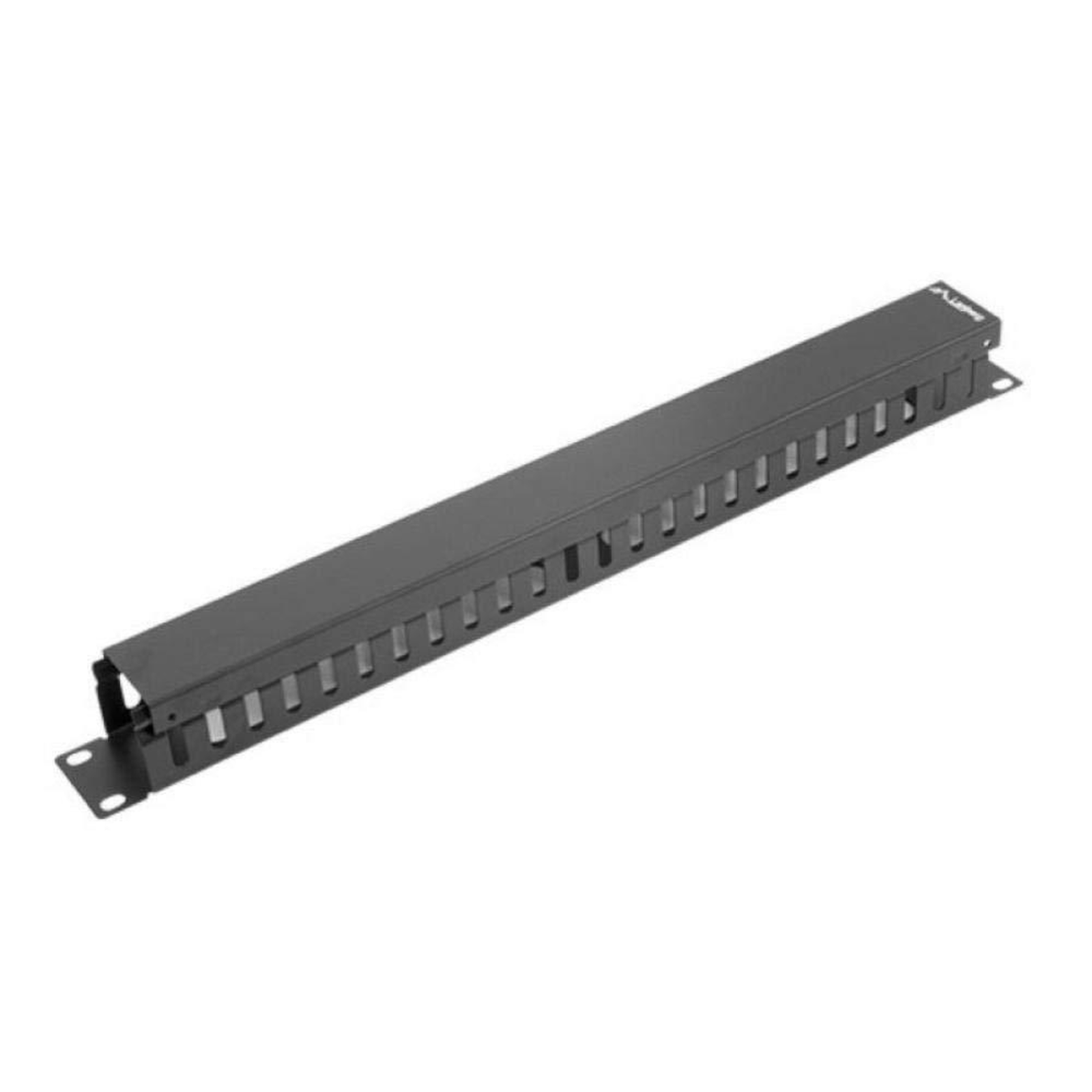 Lanberg AK-1201-B Cable Management Panel Black Metal 1U 48.3 Cm (19 Inches) 482.6 Mm