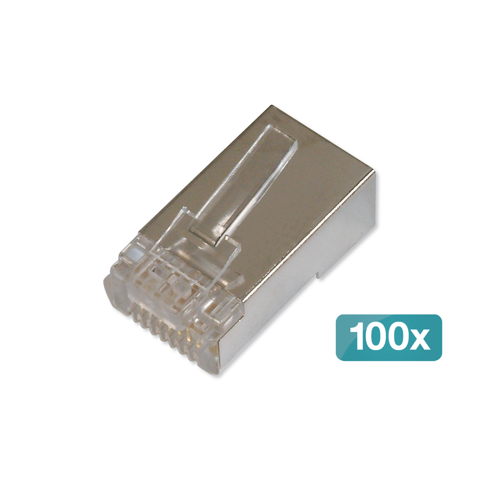 Digitus CAT 6 Modular Plug for Round Cable Pass-through Plug 100 Pcs.