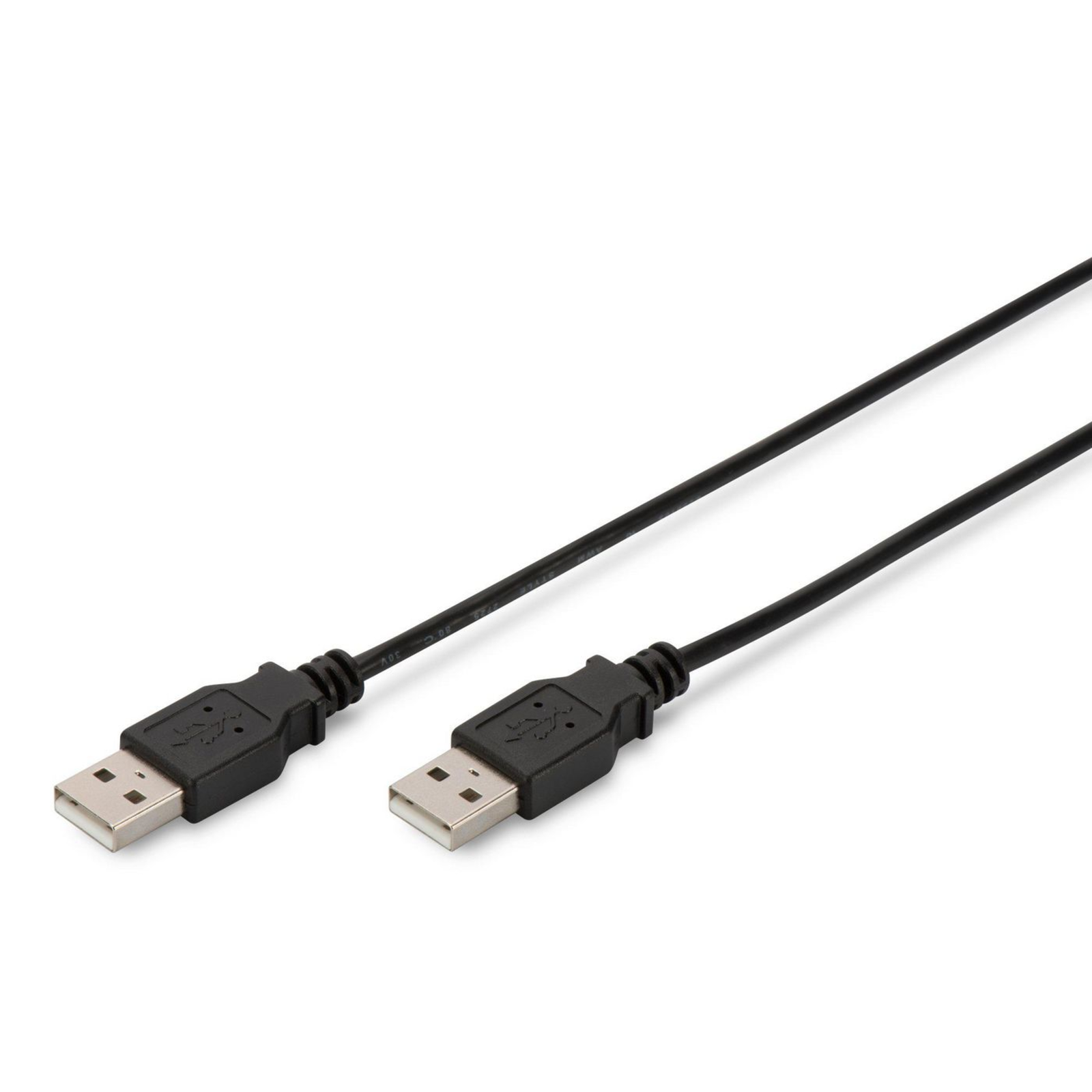 Digitus USB Cable USB 2.0 USB-A Plug USB-A Plug 5.00 M Black Double Shielded AK-300101-050-S