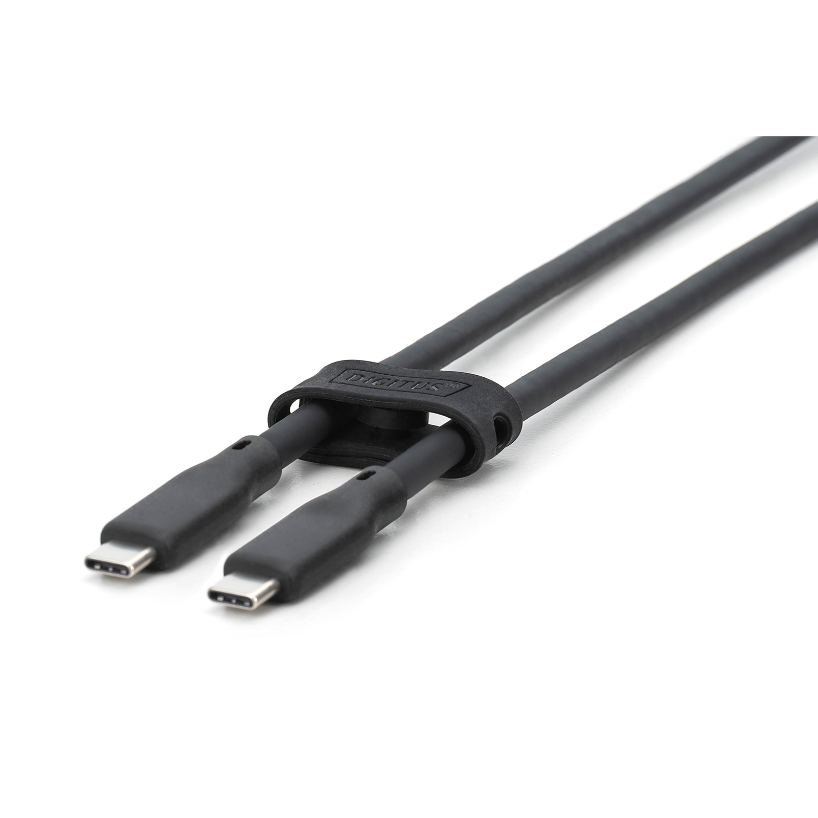 Digitus Silicone Charging And Connection Cable USB-C to USB-C 2m 5G 4K 100W Black