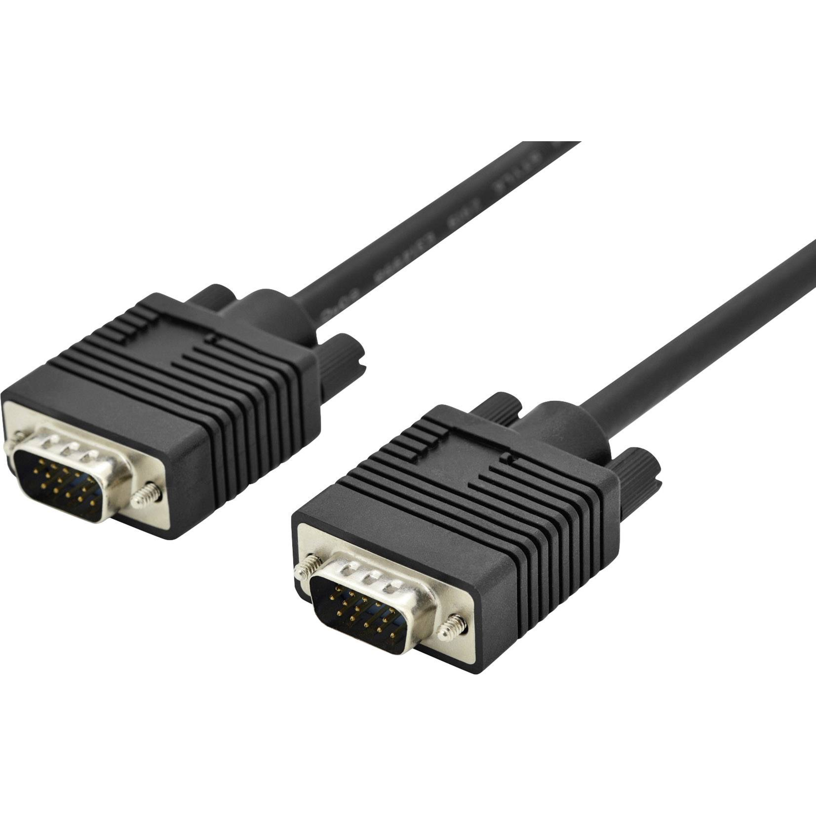 Digitus VGA Connection Cable 15-pin Plug 5.00 M Black Ferrite Core Double