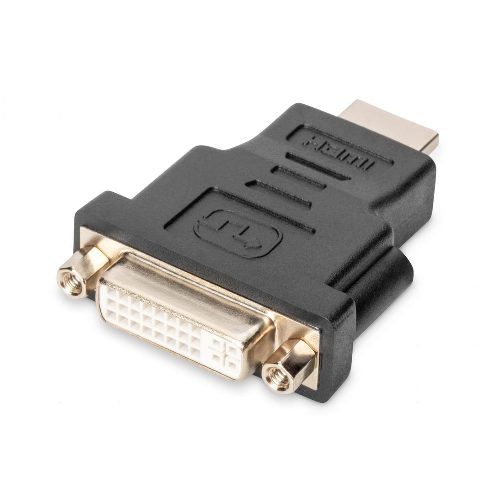 Digitus AK-330505-000-S HDMI DVI Adapter (1x HDMI Plug 1x DVI Socket 24+5-pin) Black