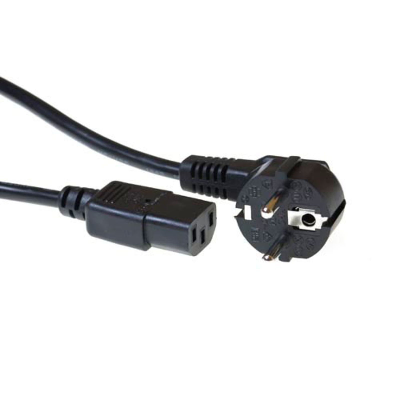 ACT 230V Connection Cable Schuko Male (angled) C13 Black