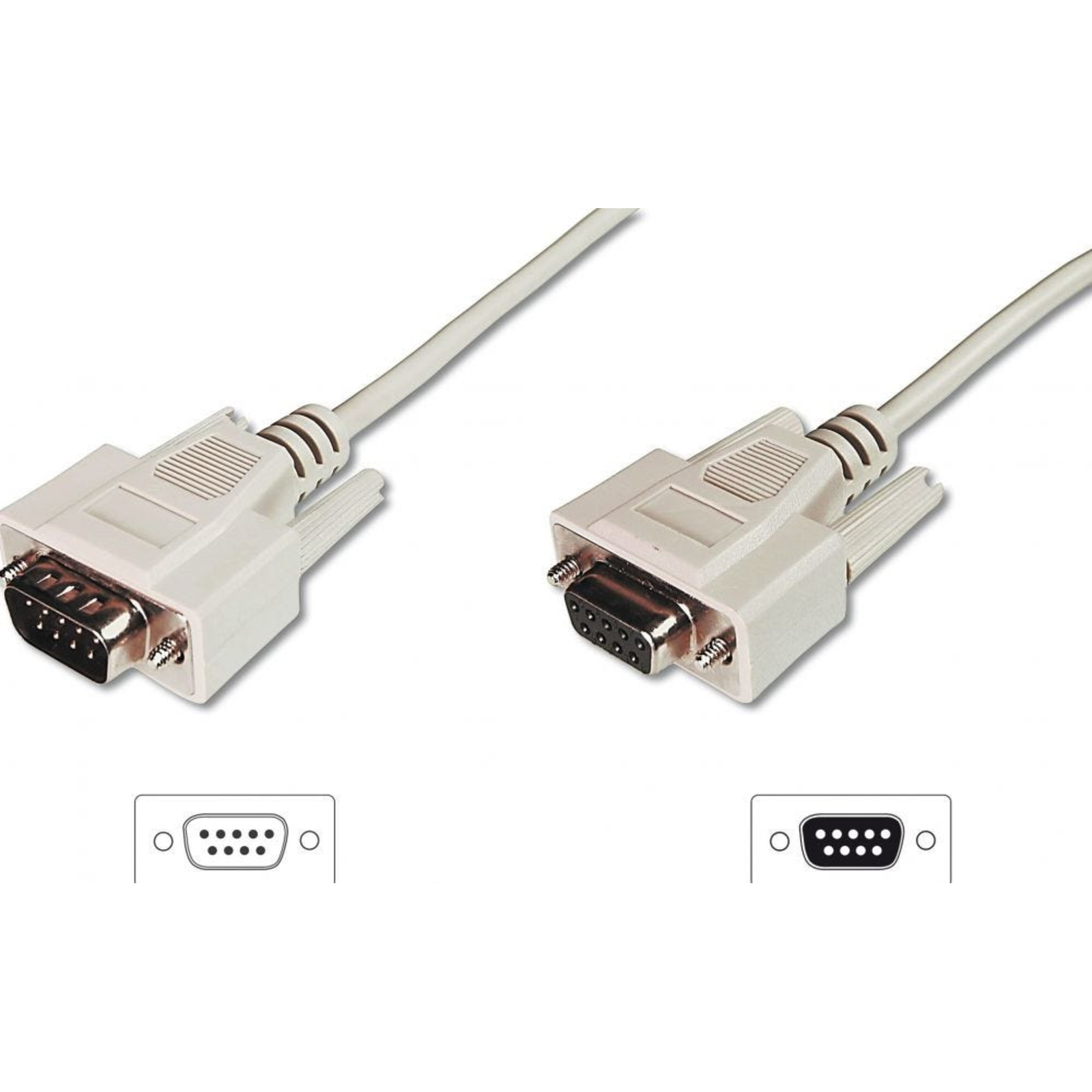 Digitus Data Transfer Extension Cable D-Sub9-St D-Sub9-Bu