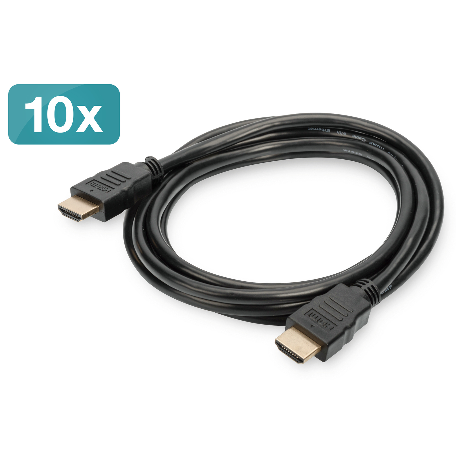 Digitus HDMI High Speed with Ethernet Connection Cable Pack of 10