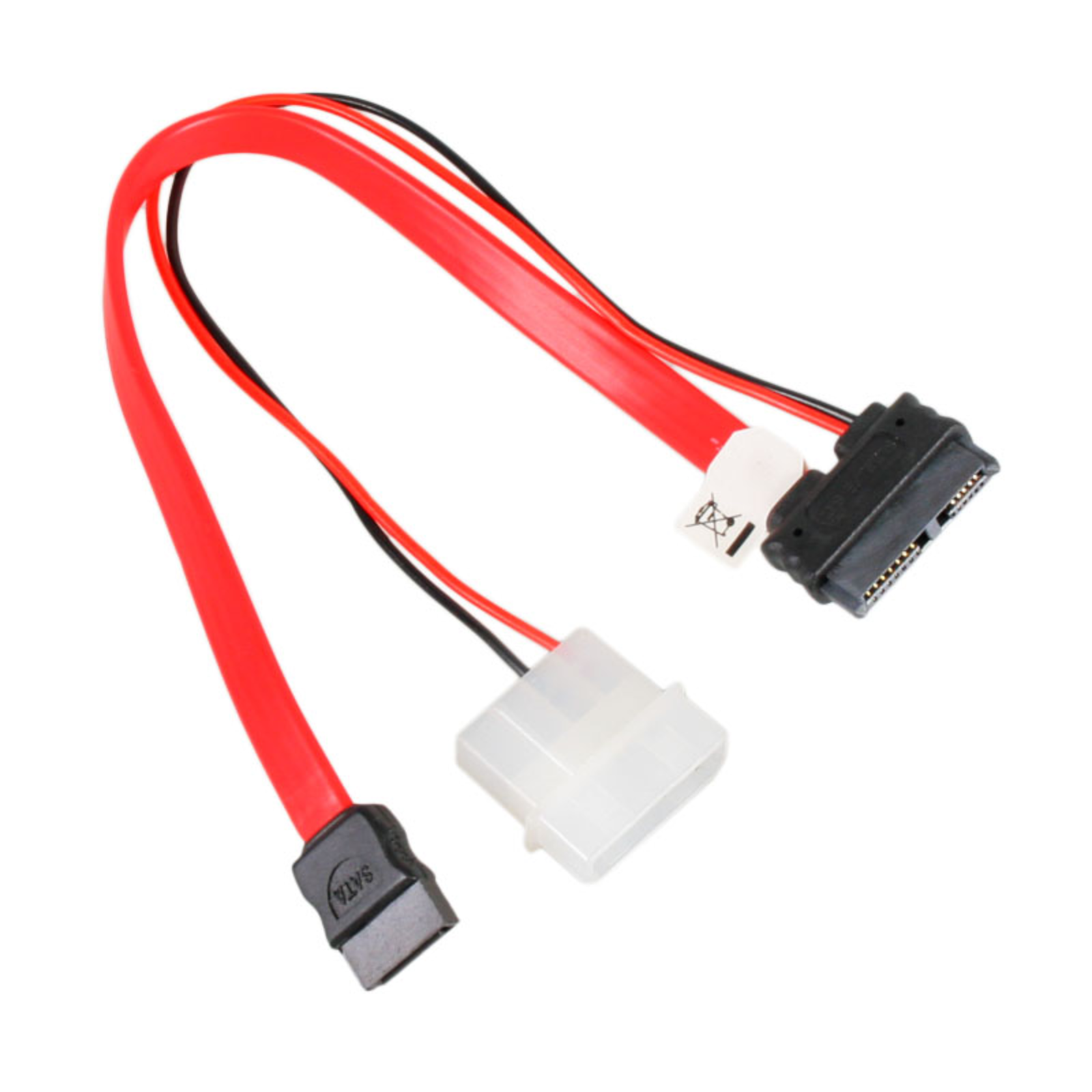 AKASA SATA 2 Combo Cable (data And Power) 20cm Red