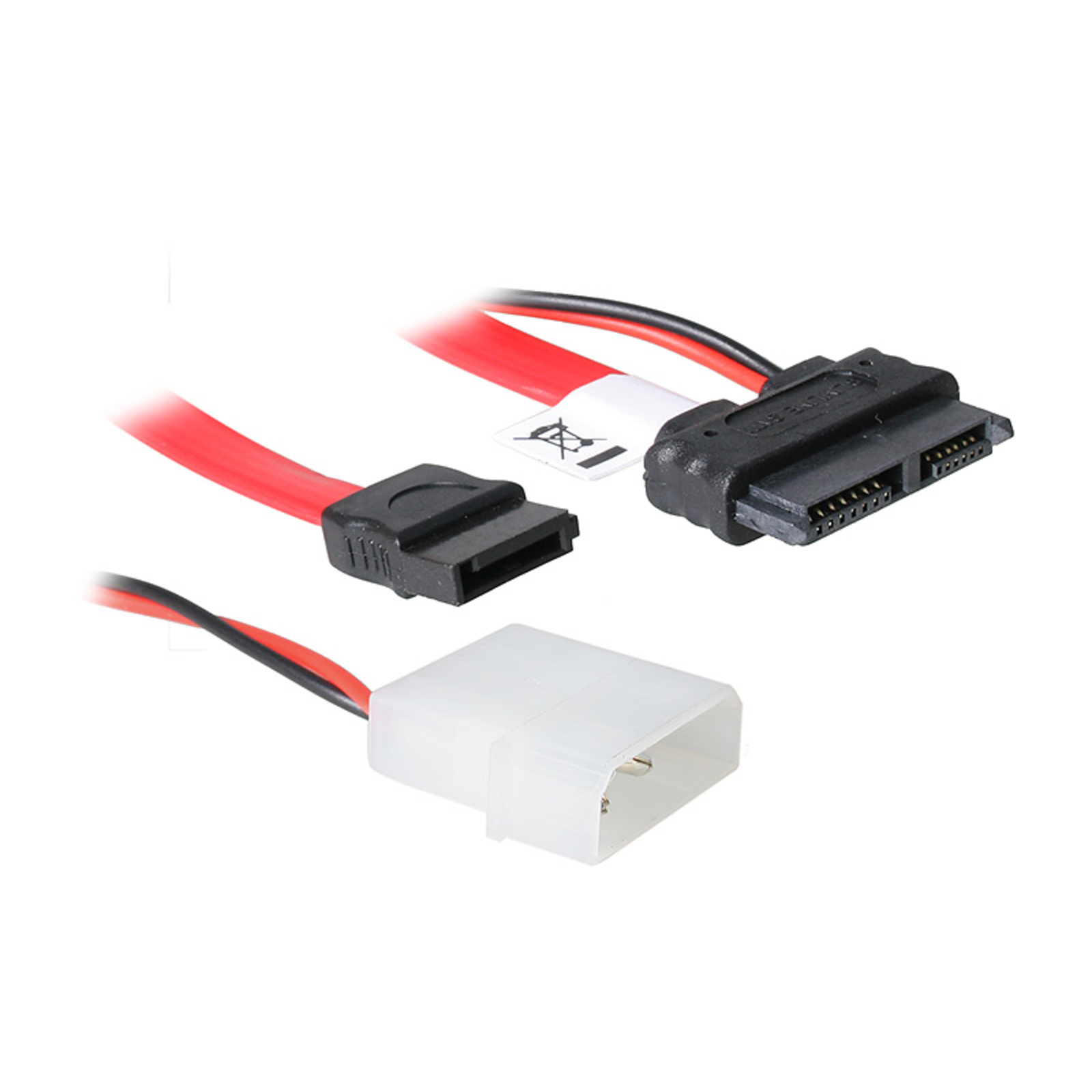 AKASA SATA Combo Cable Slimline to SATA Molex 40cm