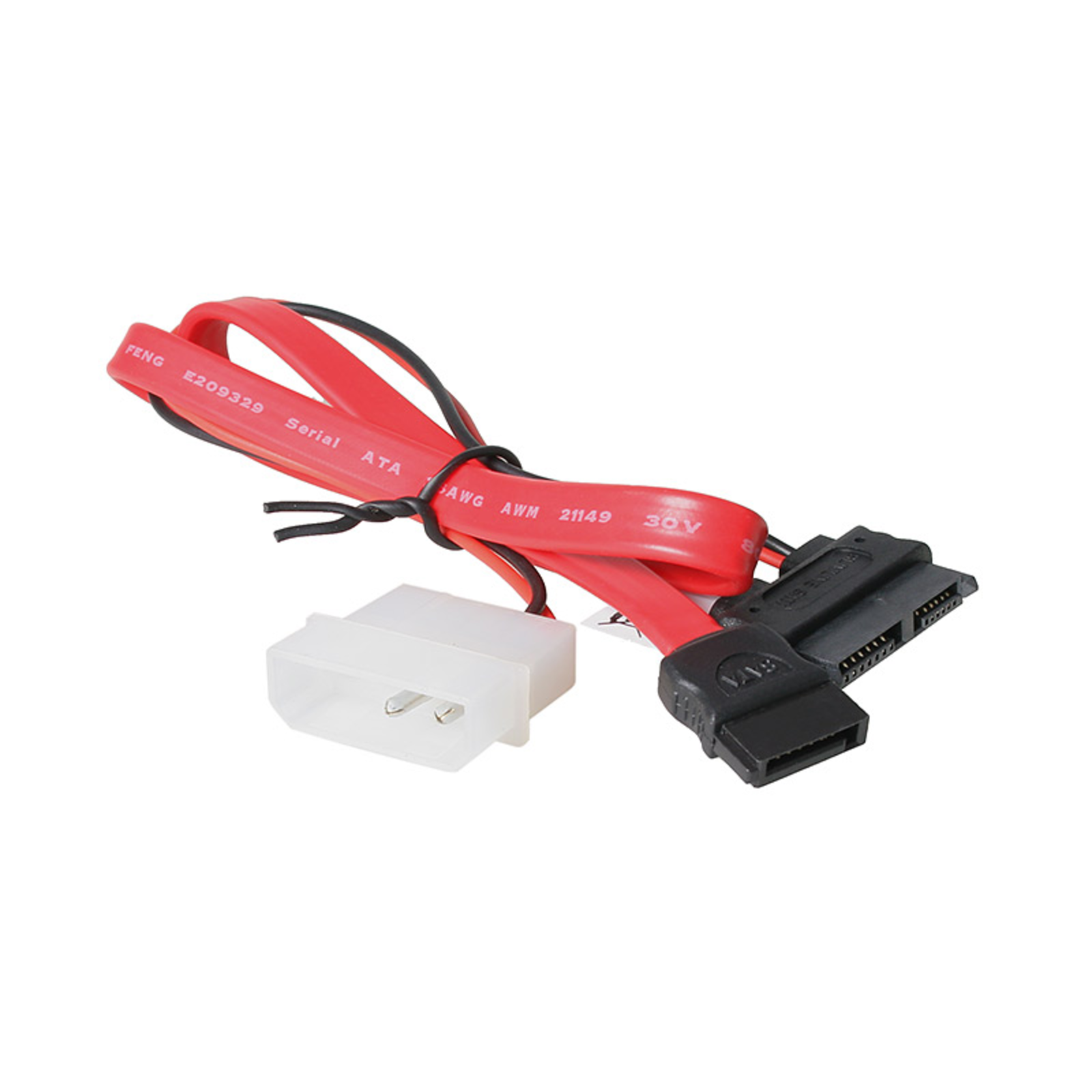AKASA SATA Combo Cable Slimline to SATA Molex 40cm