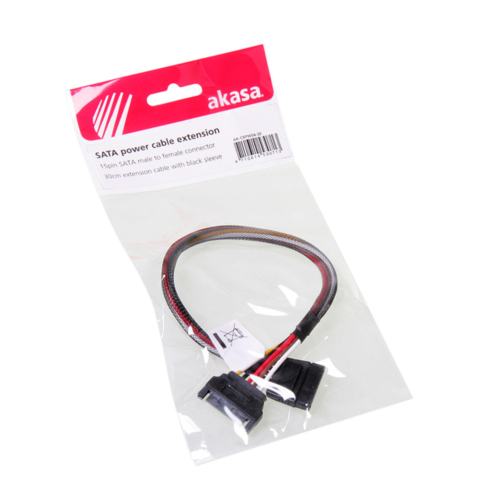 AKASA SATA Power Extension 30cm