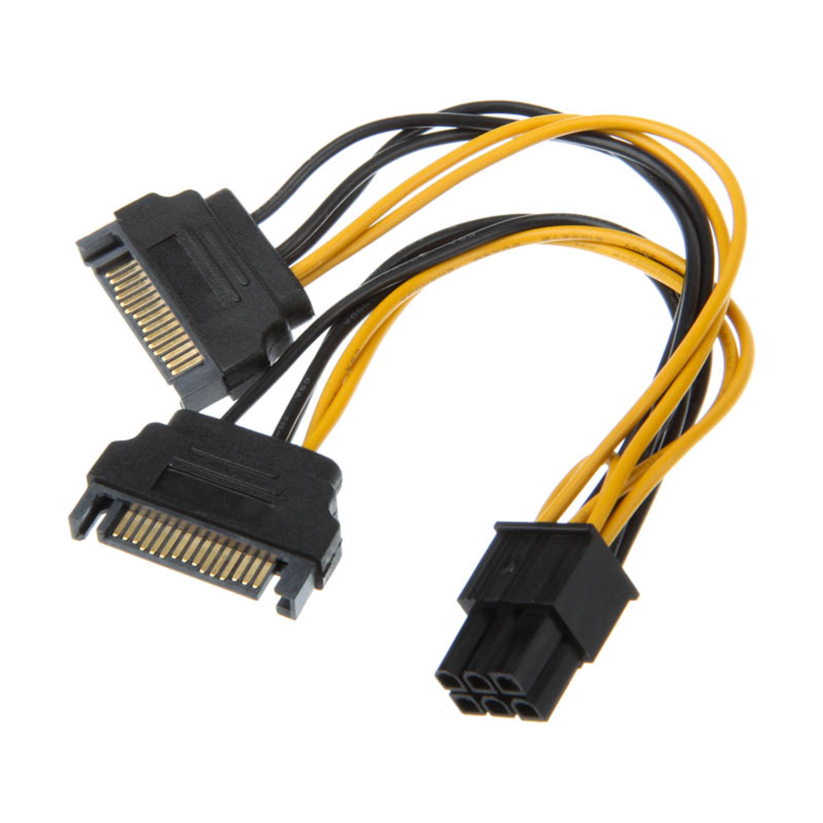 AKASA 2x 15-pin SATA to 1x 6-pin PCIe Adapter