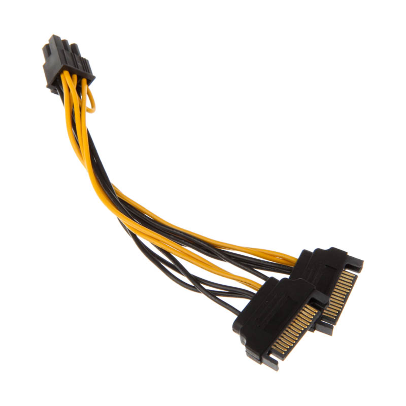 AKASA 2x 15-pin SATA to 1x 6-pin PCIe Adapter