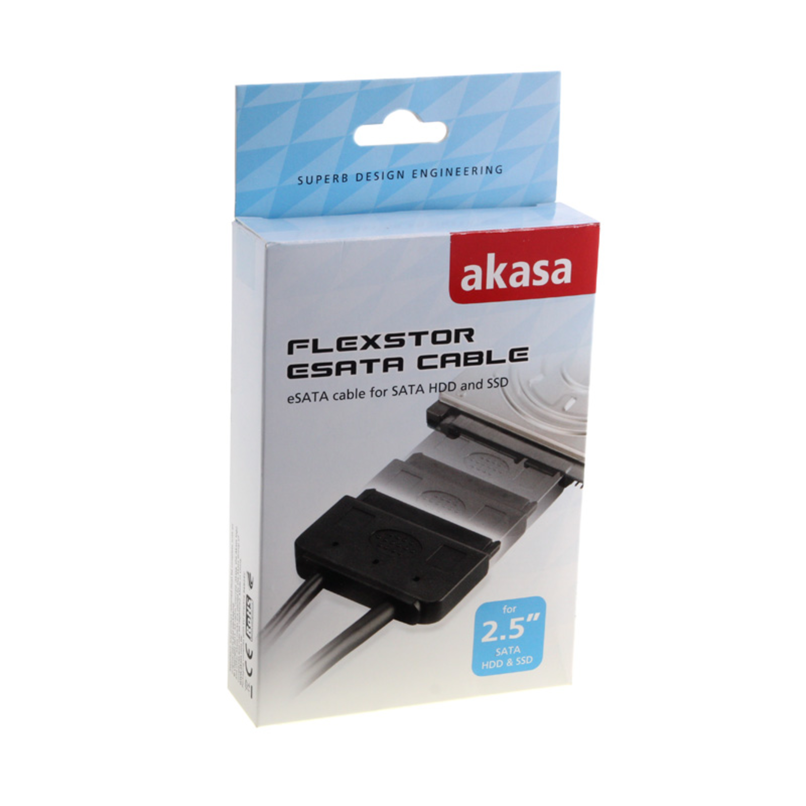 AKASA Flexstor ESATA Cable for 2.5-inch SATA HDD And SSD