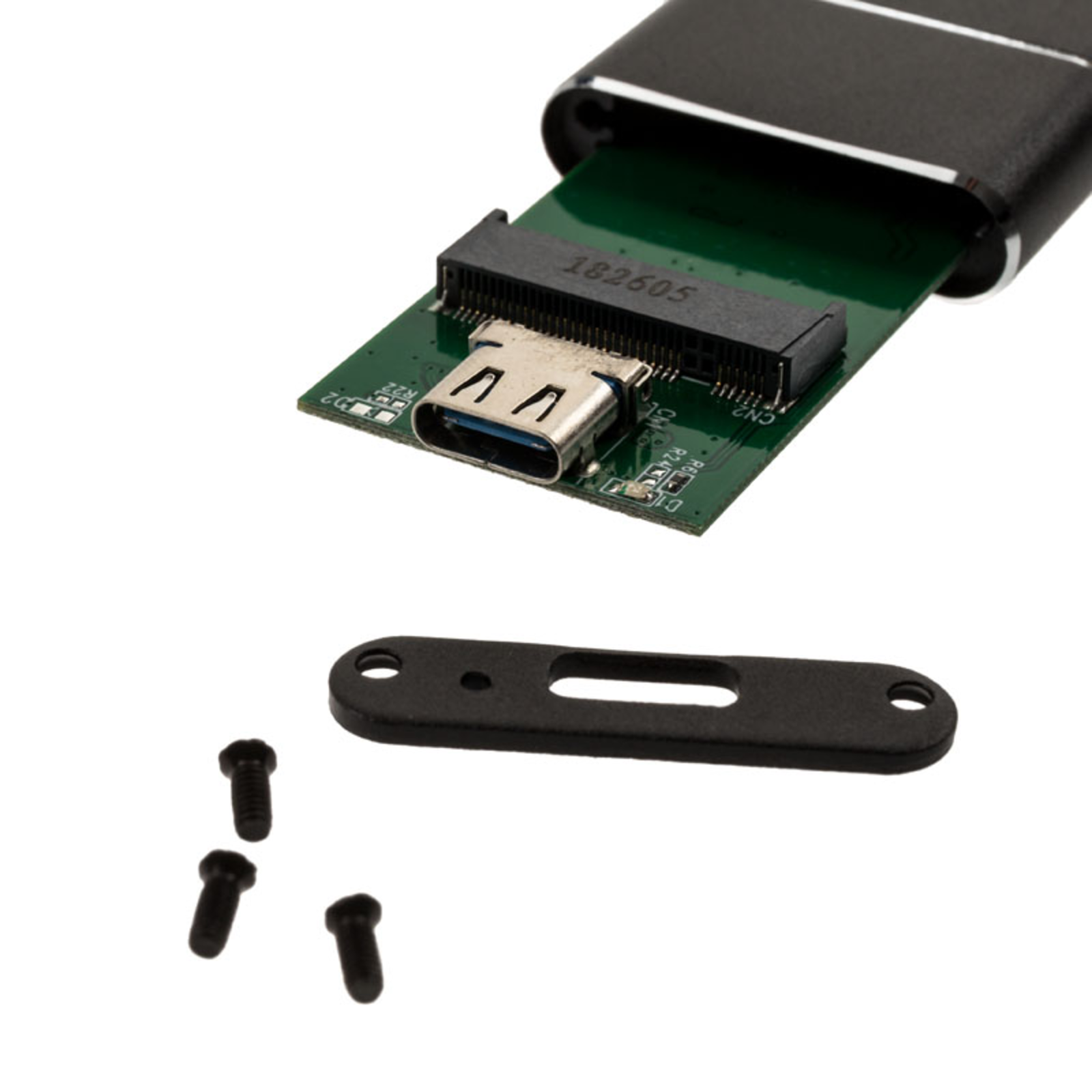 AKASA External USB 3.1 M.2 SSD Aluminium Case Black