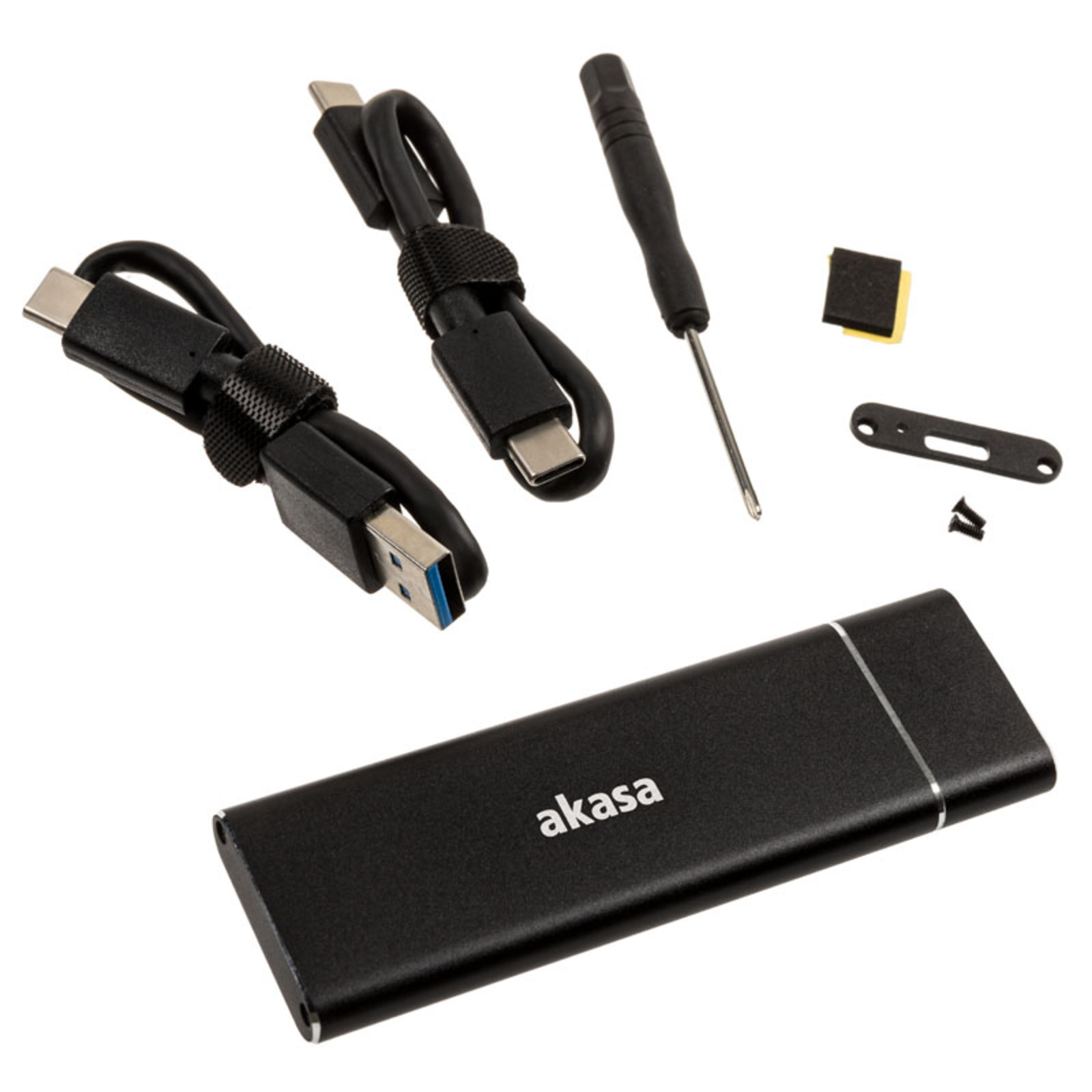 AKASA External USB 3.1 M.2 SSD Aluminium Case Black