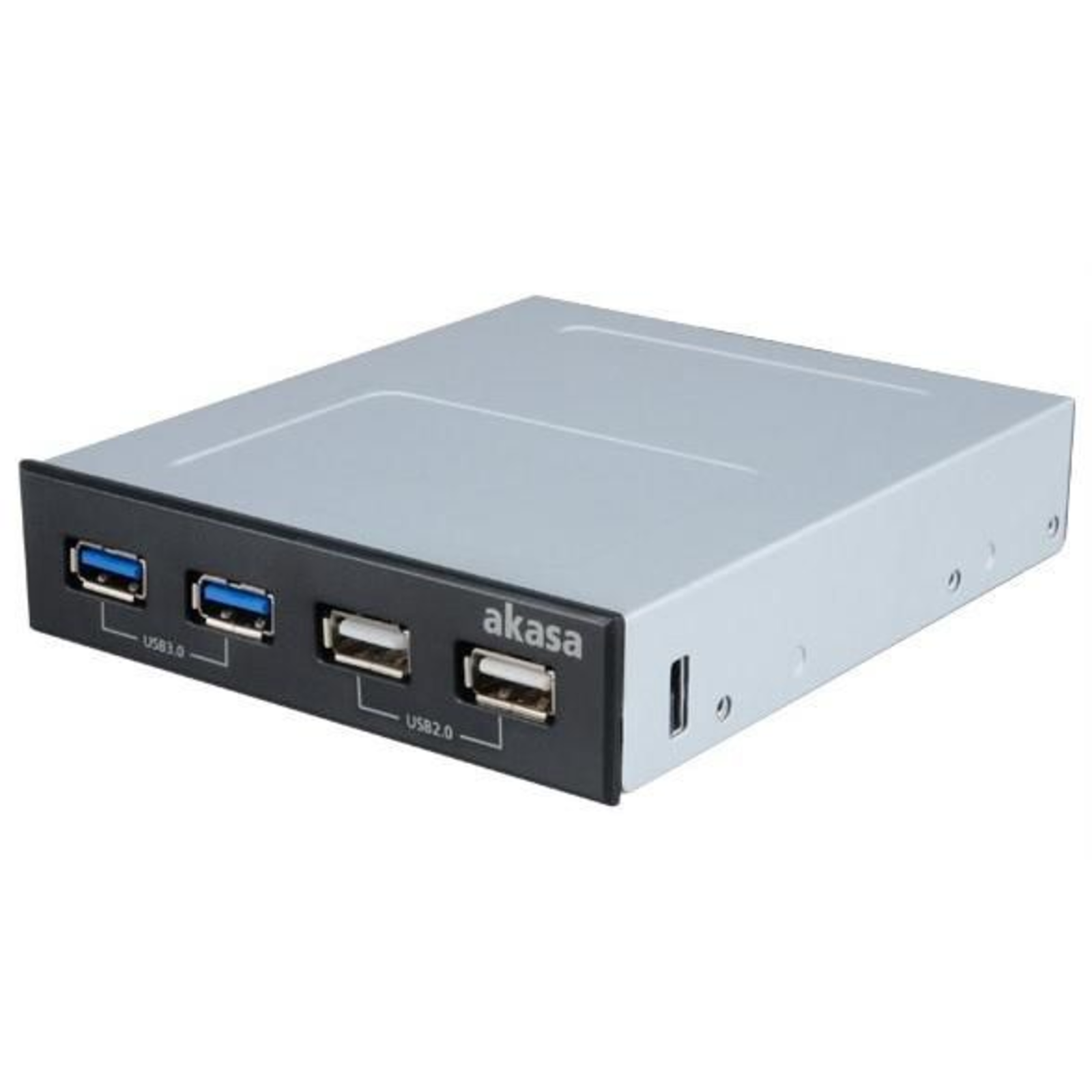 Akasa 4-port USB 3.2 Gen 1 USB 2.0 Front Slot Hub Black