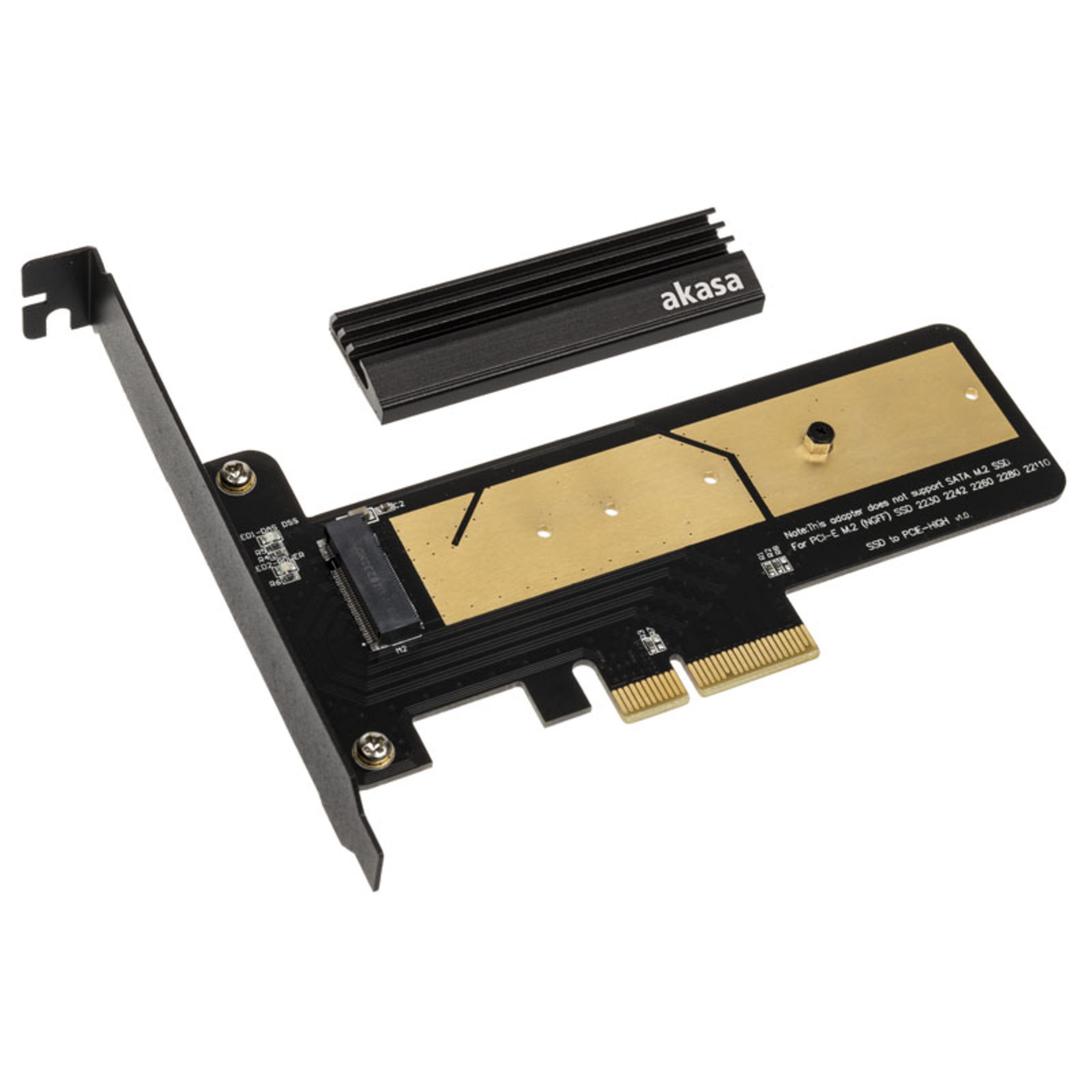 AKASA M.2 X4 PCI-E 3.0 Adapter Card Black PCB