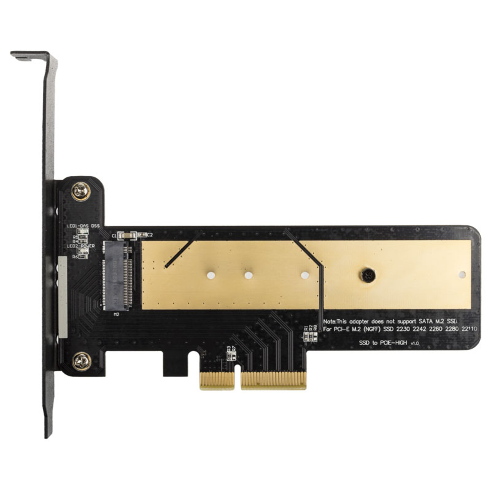 AKASA M.2 X4 PCI-E 3.0 Adapter Card Black PCB