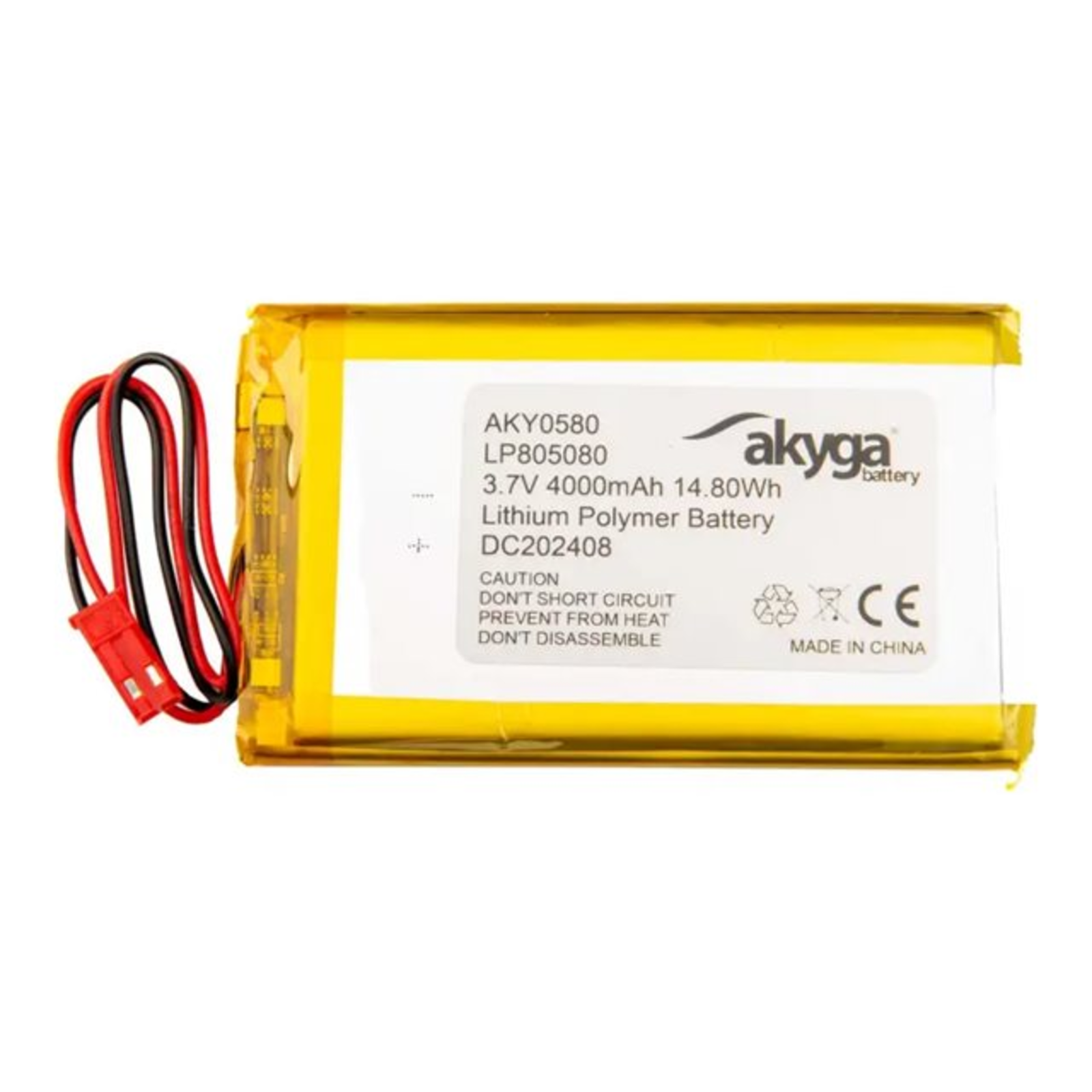 Akyga LP805080 Battery Pack X Special LiPo Battery 3.7 V 4000 MAh