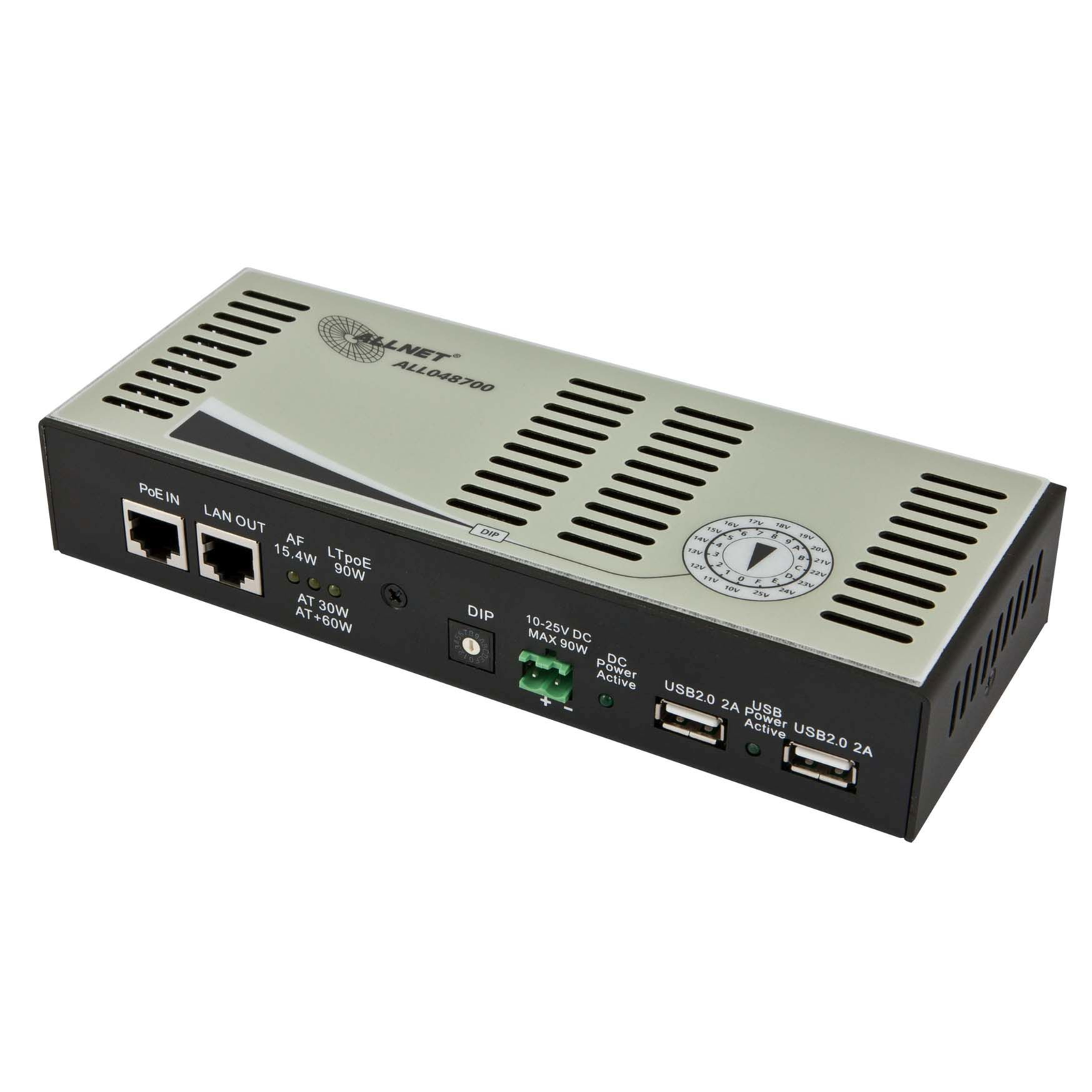 ALLNET 99300 IEEE 802.3,IEEE 802.3ab,IEEE 802.3af,IEEE 802.3at,IEEE 802.3u Black