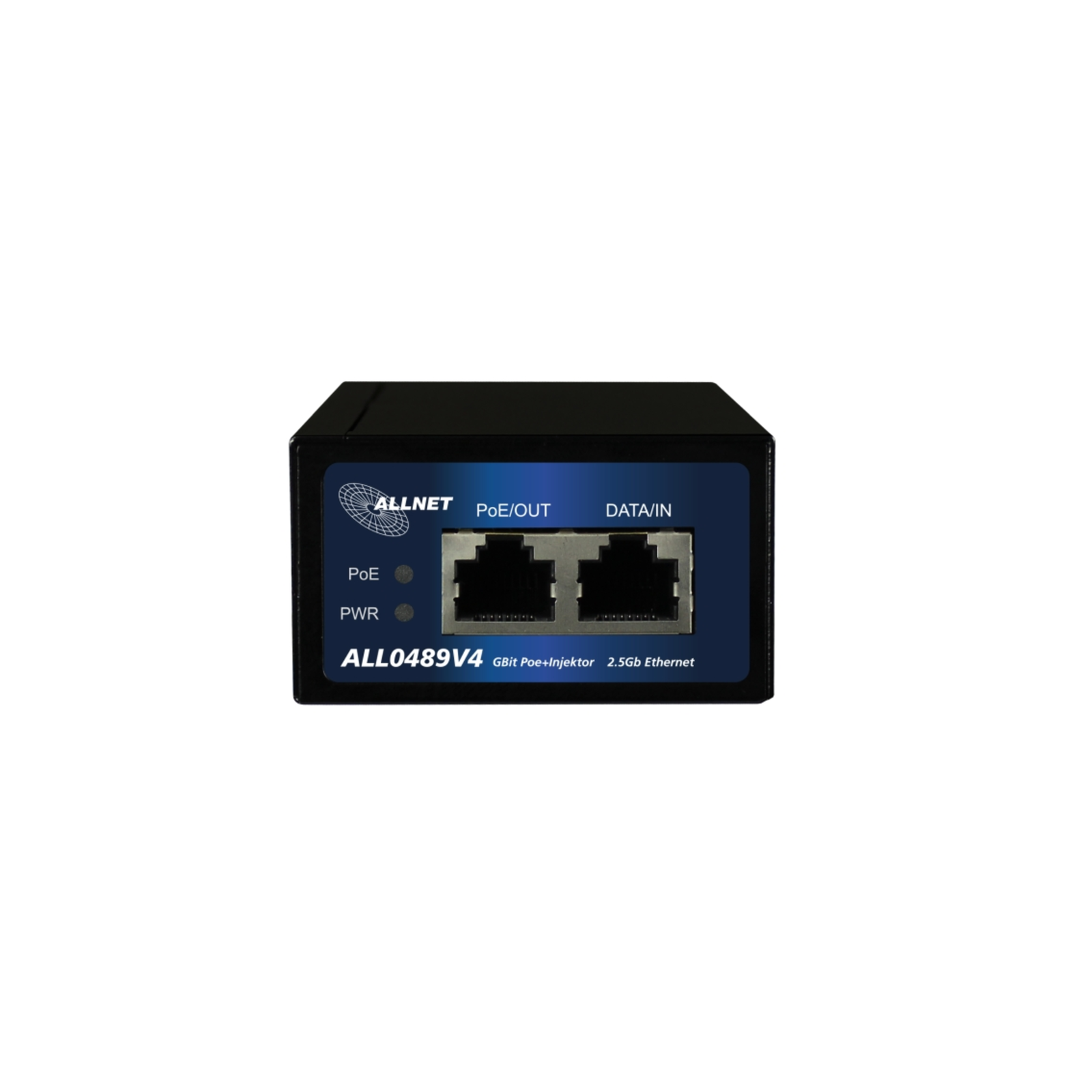 ALLNET PoE Injector Gigabit PoE Amp PoE+ (15.4W/30W)/ 2.5Gbit/ Metal Housing ALL0489v4