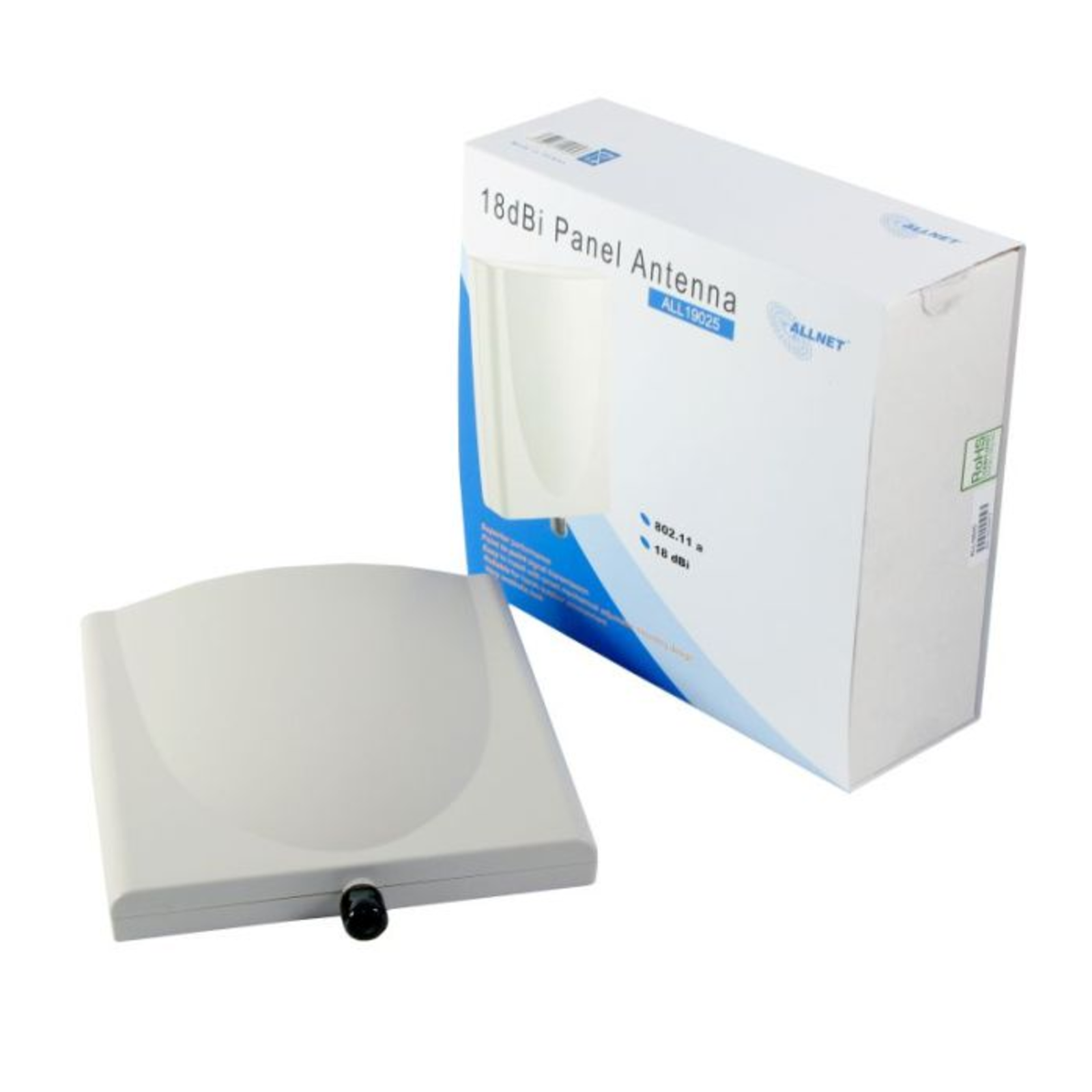 ALLNET ALL19025 18 DBi 4.9 5.875 GHz 50 Ohm 18 Degrees 18 Degrees Sector Antenna